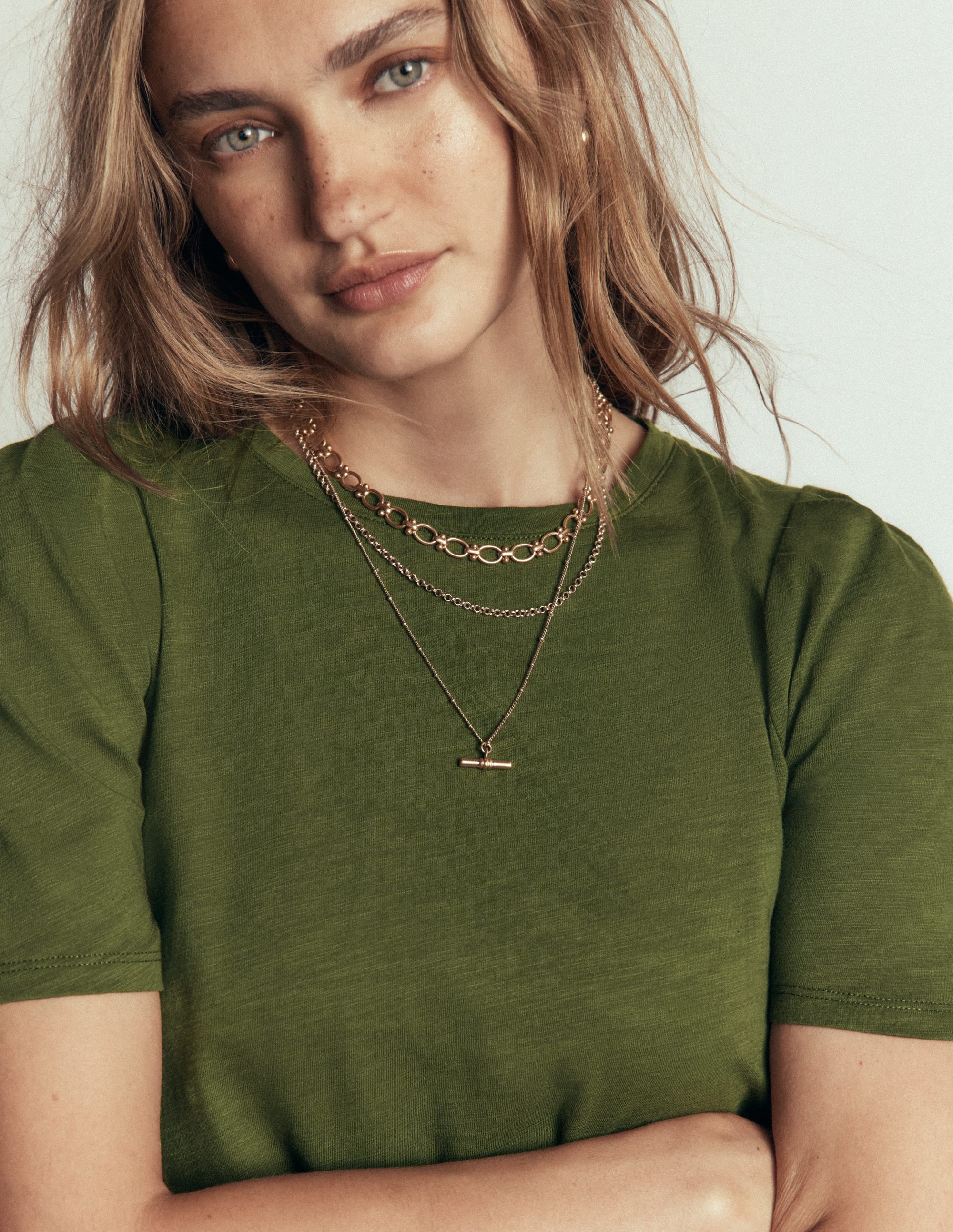 Sophie Puff Sleeve T-shirt-Brunswick Green - Image 2