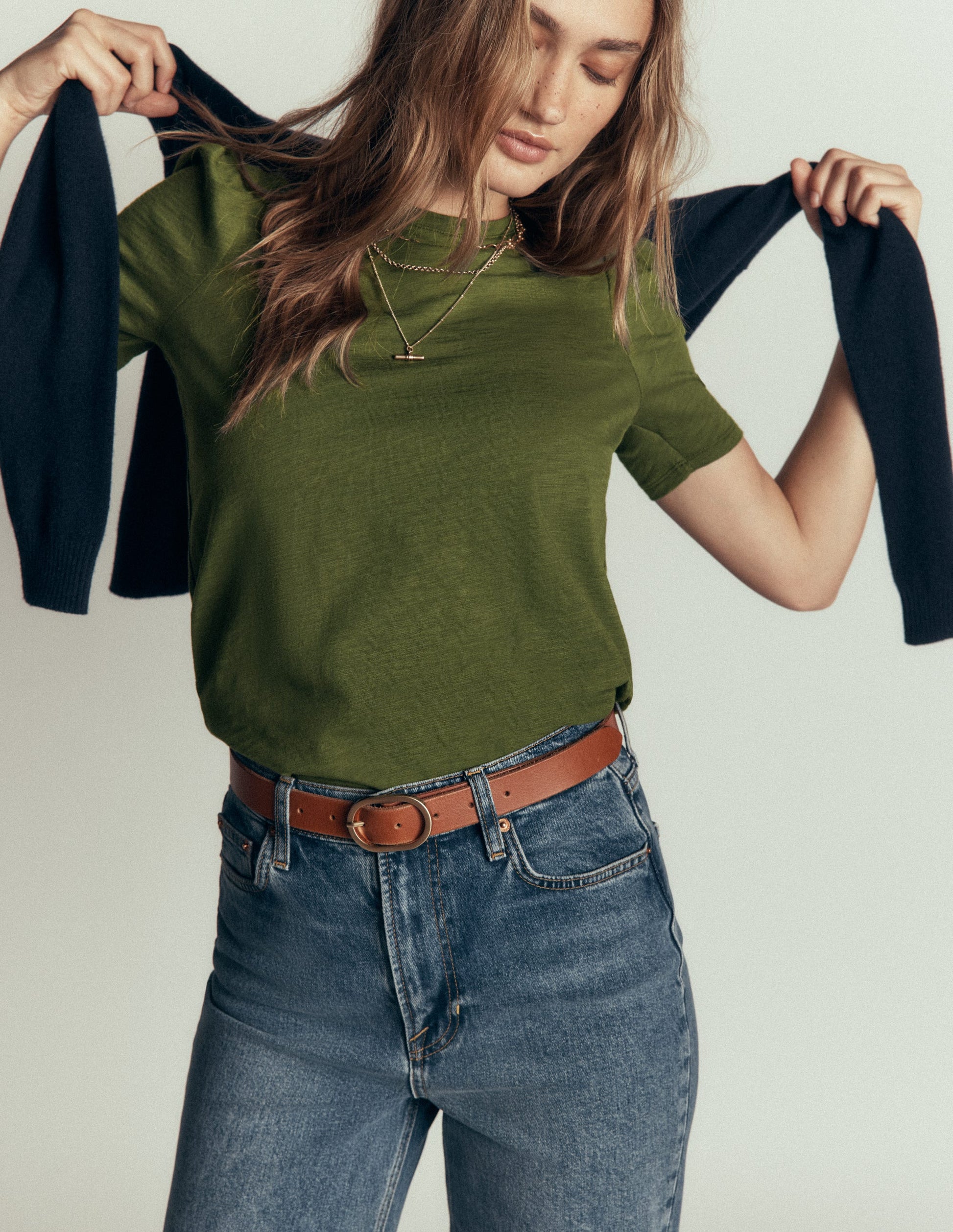 Sophie Puff Sleeve T-shirt-Brunswick Green-4