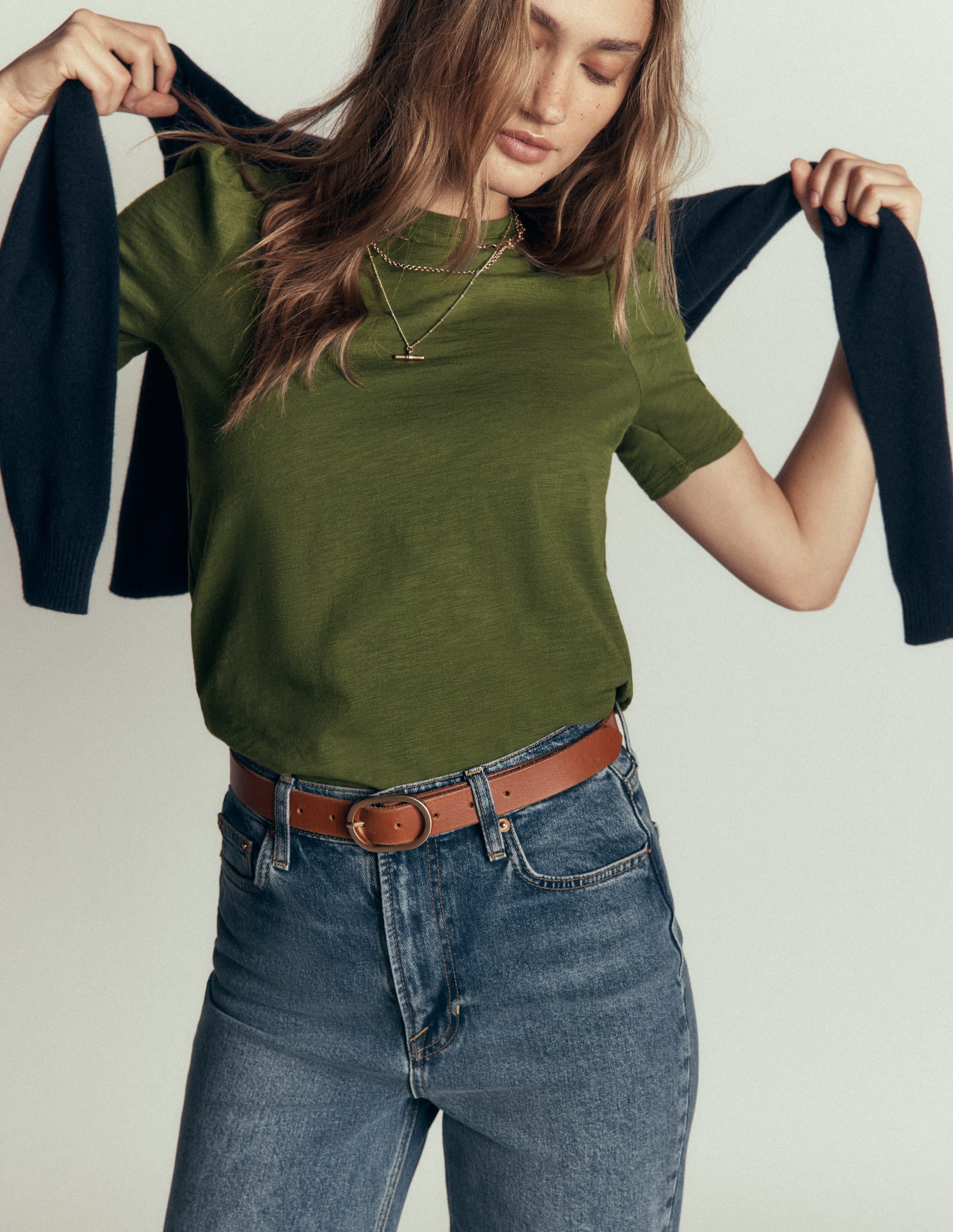 Sophie Puff Sleeve T-shirt-Brunswick Green - Image 4