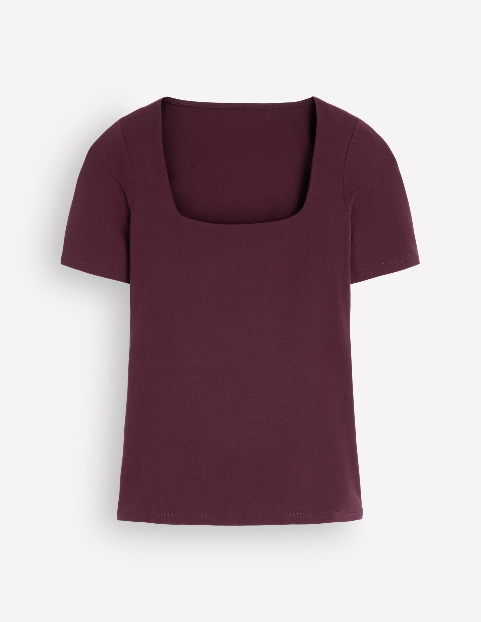 Brooke Double Layer T-shirt-Dark Cherry - Image 5