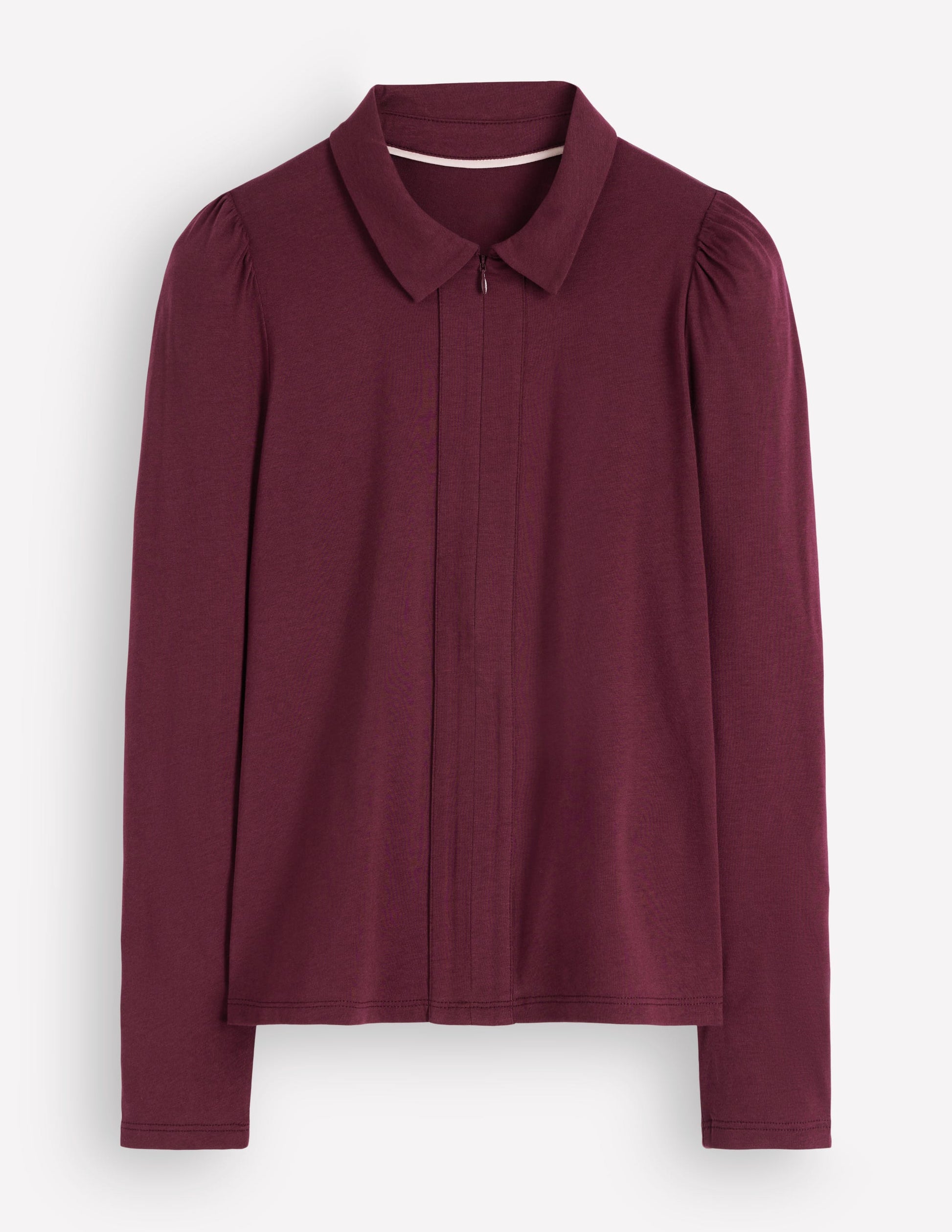 Zip Collar Supersoft Top-Deep Wisteria-5