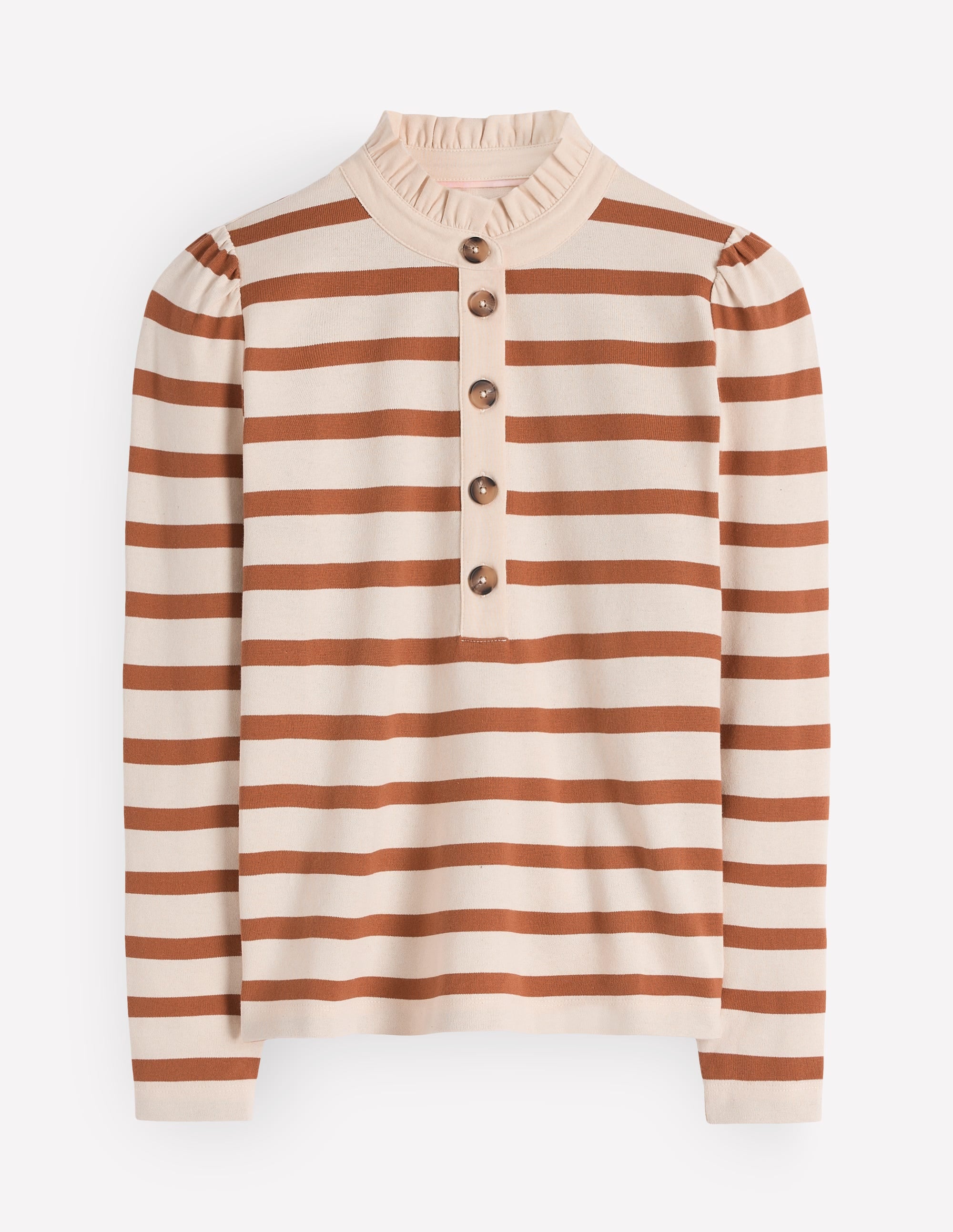 Ruffle Collar Mariner - Ivory and Argon Oil Stripe | Boden USA