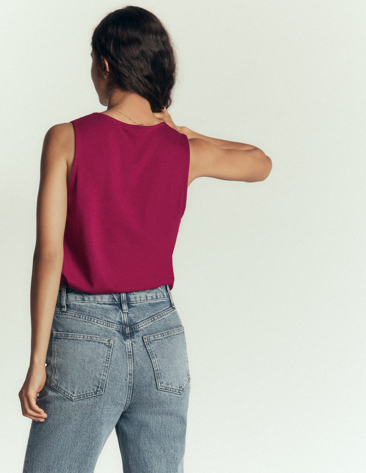 Supersoft V Neck Trim Vest-Beetroot Red - Image 3