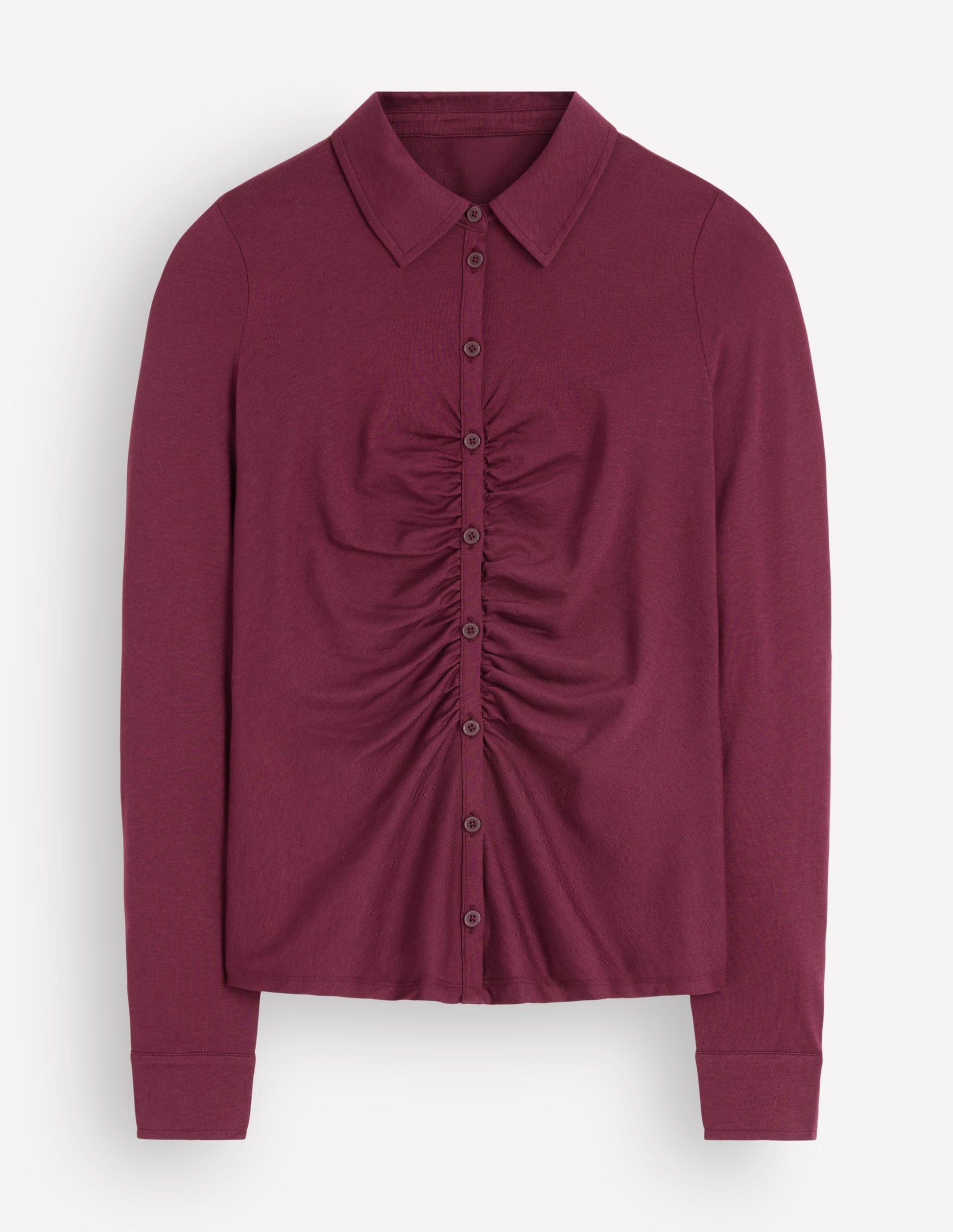 Supersoft Ruched Jersey Shirt-Deep Wisteria-6