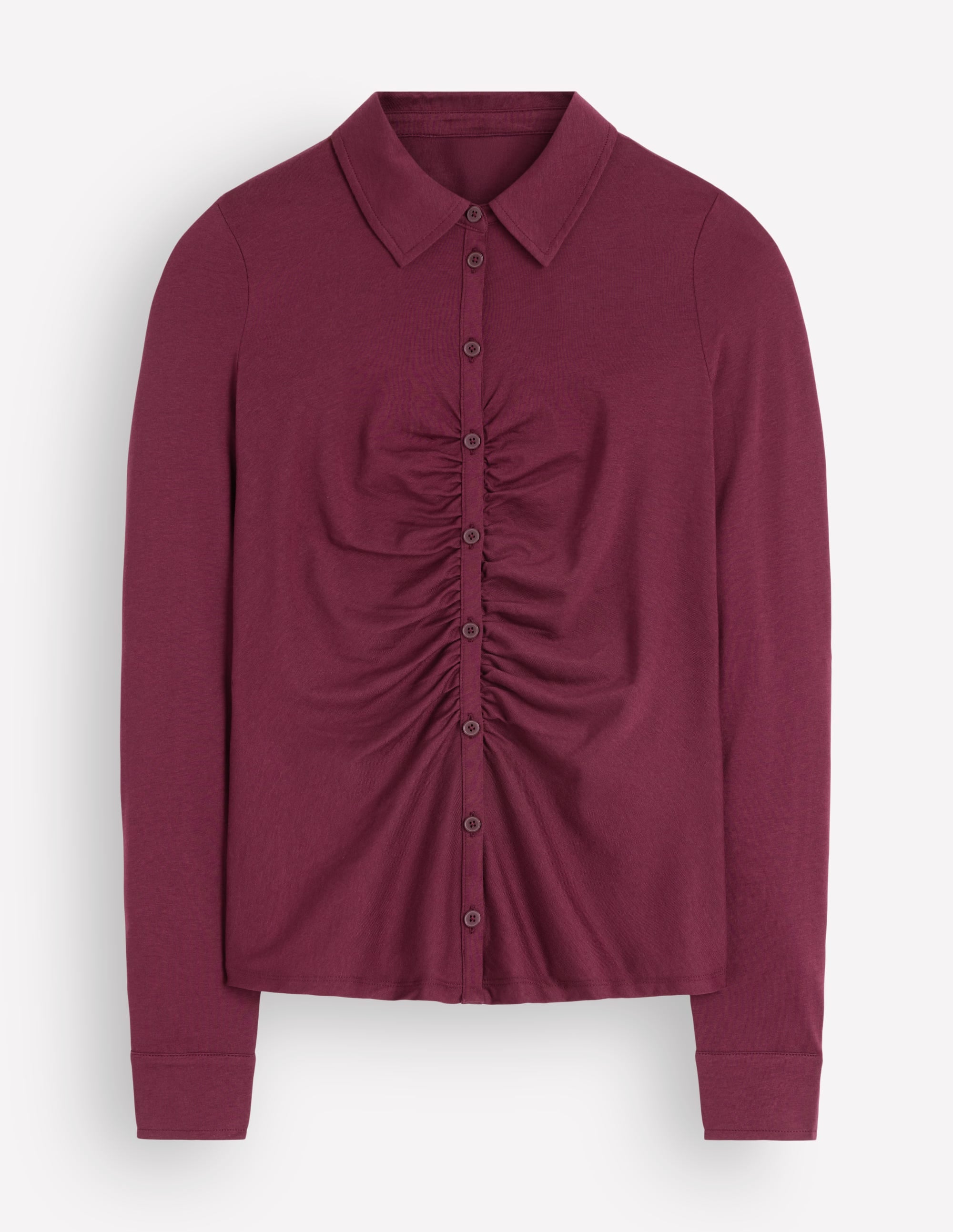 Supersoft Ruched Jersey Shirt-Deep Wisteria - Image 6