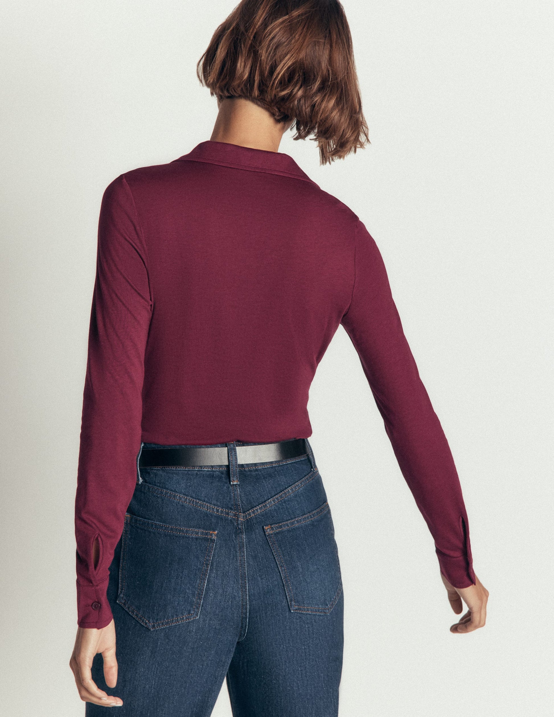 Supersoft Ruched Jersey Shirt-Deep Wisteria-3