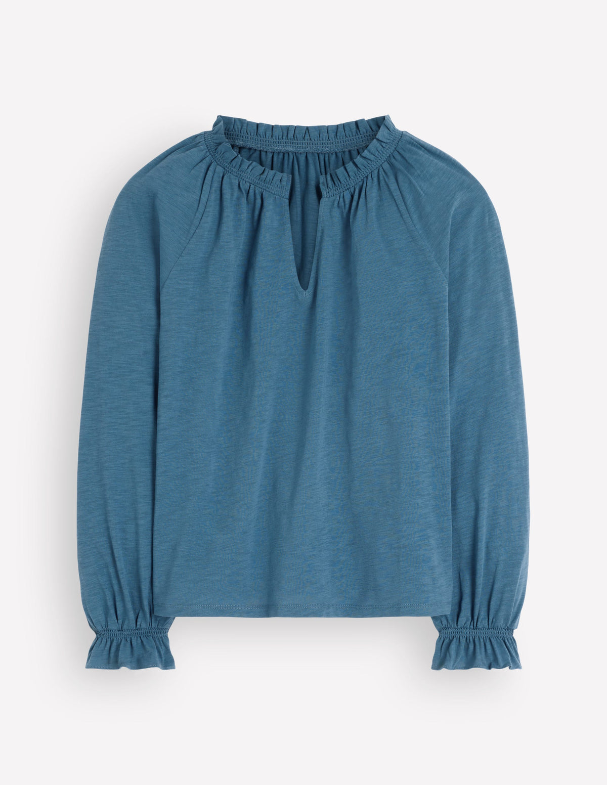 Pia Ruffle Detail Top-Real Teal-4