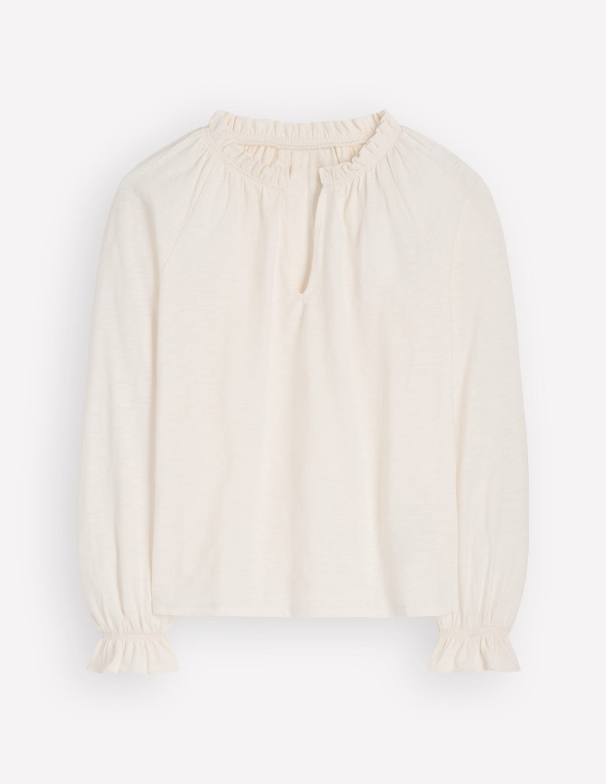 Pia Ruffle Detail Top-Ivory - Image 6