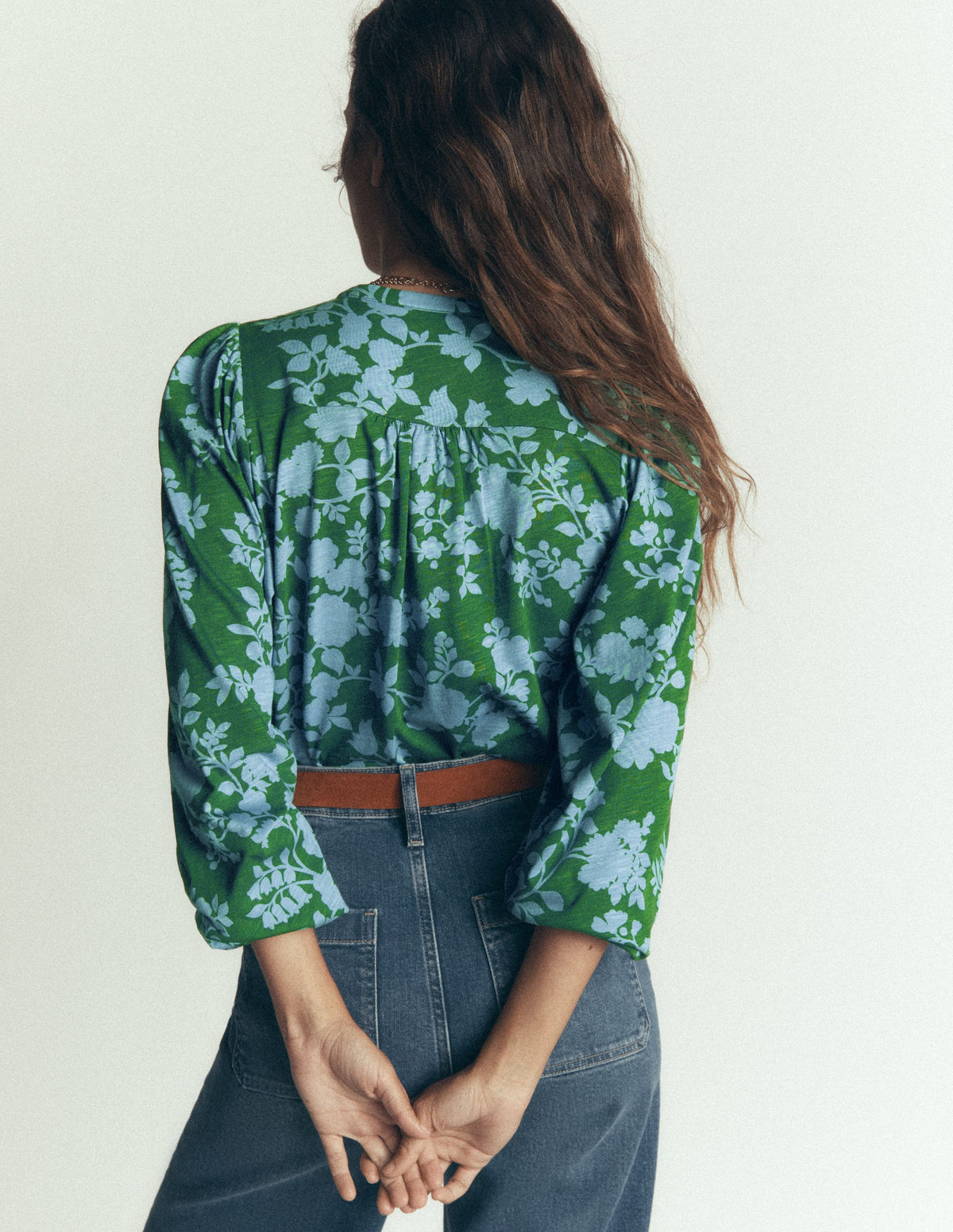 Ara Jersey Shirt-Alpine Green, Bouquet Breeze - Image 3