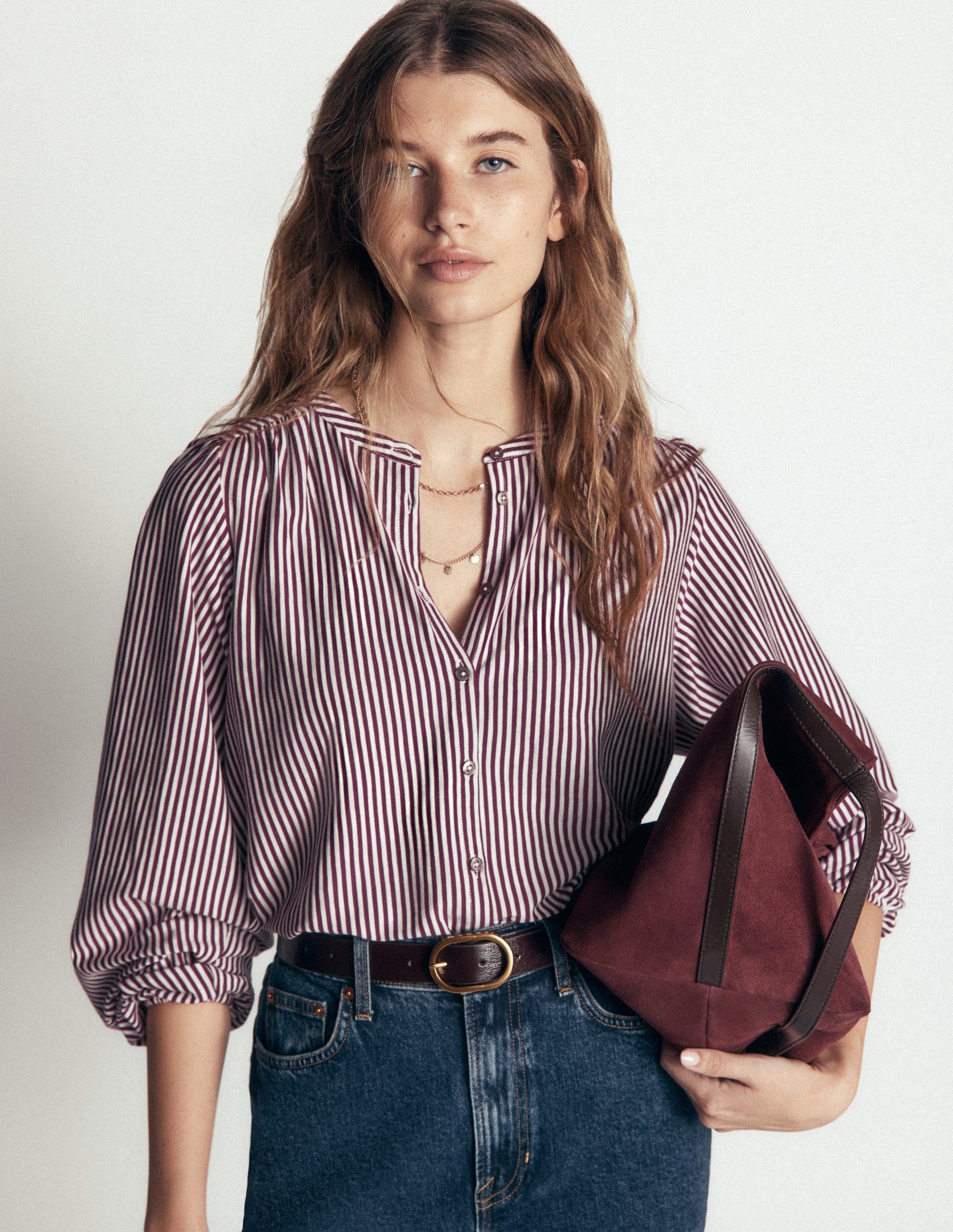 Ara Jersey Shirt-Maroon Banner/ Ivory-4