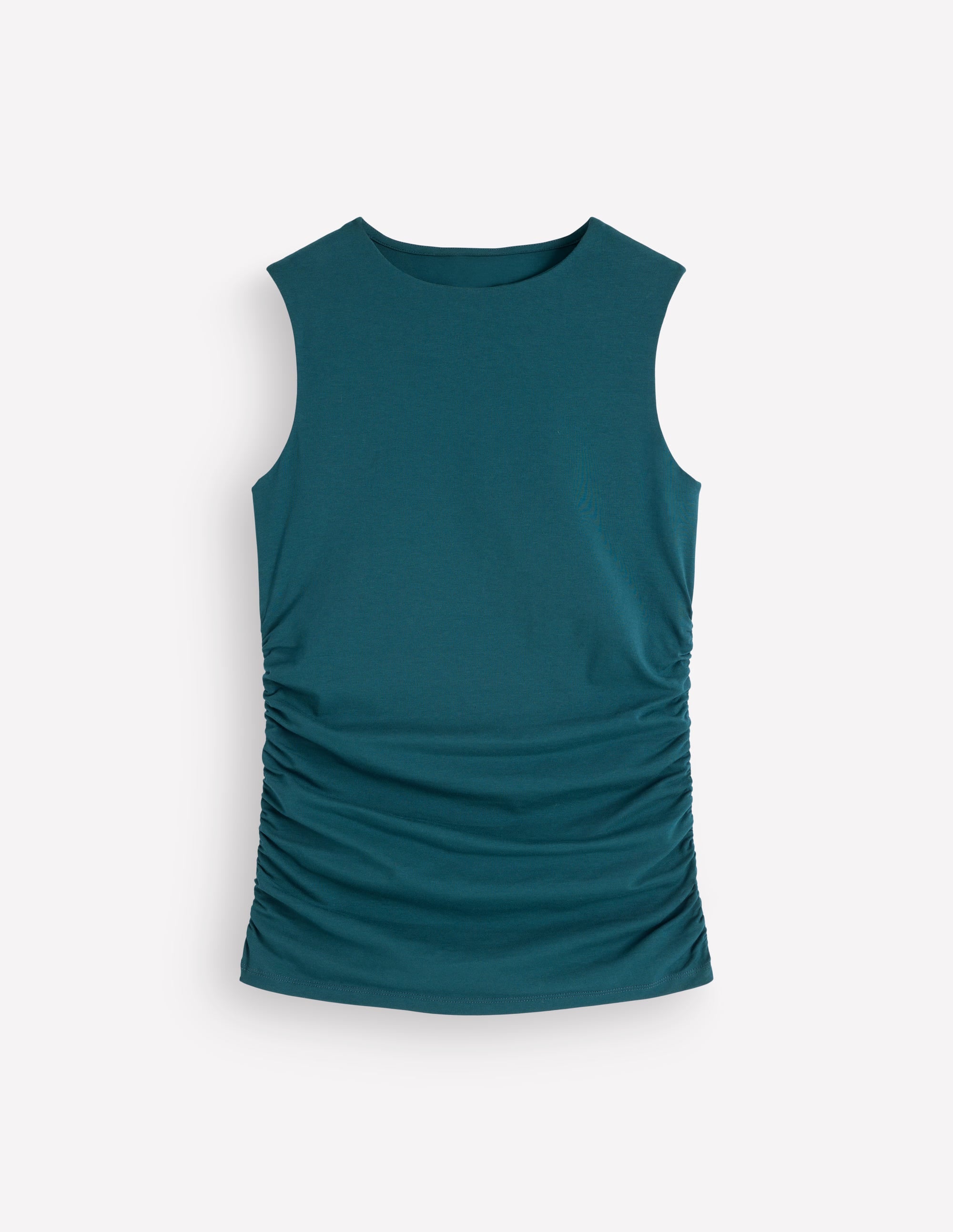 Tia Sleeveless Ruch Jersey Top-Midnight Teal - Image 6