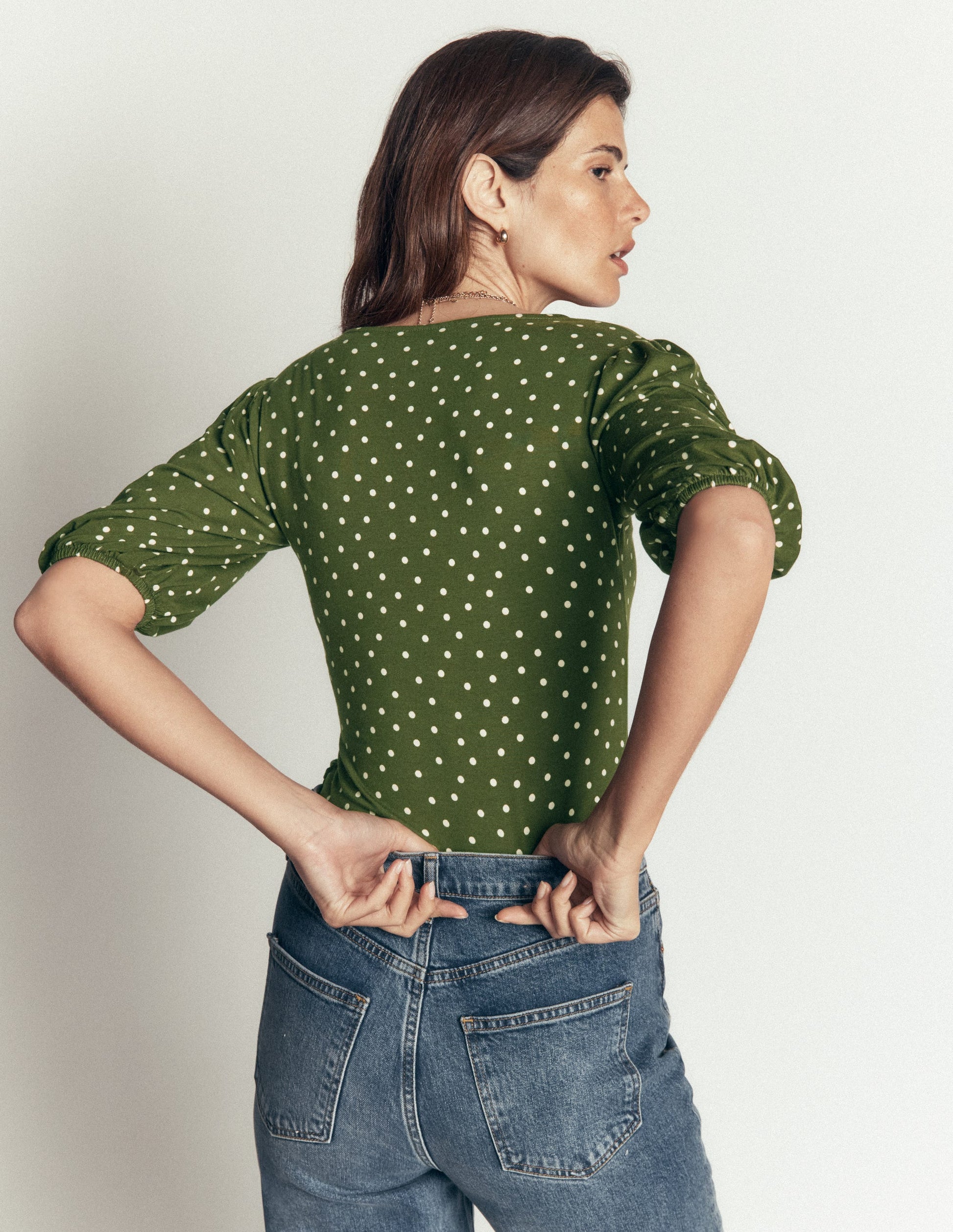 Tia Ruched Wrap Top-Boden Spot-3