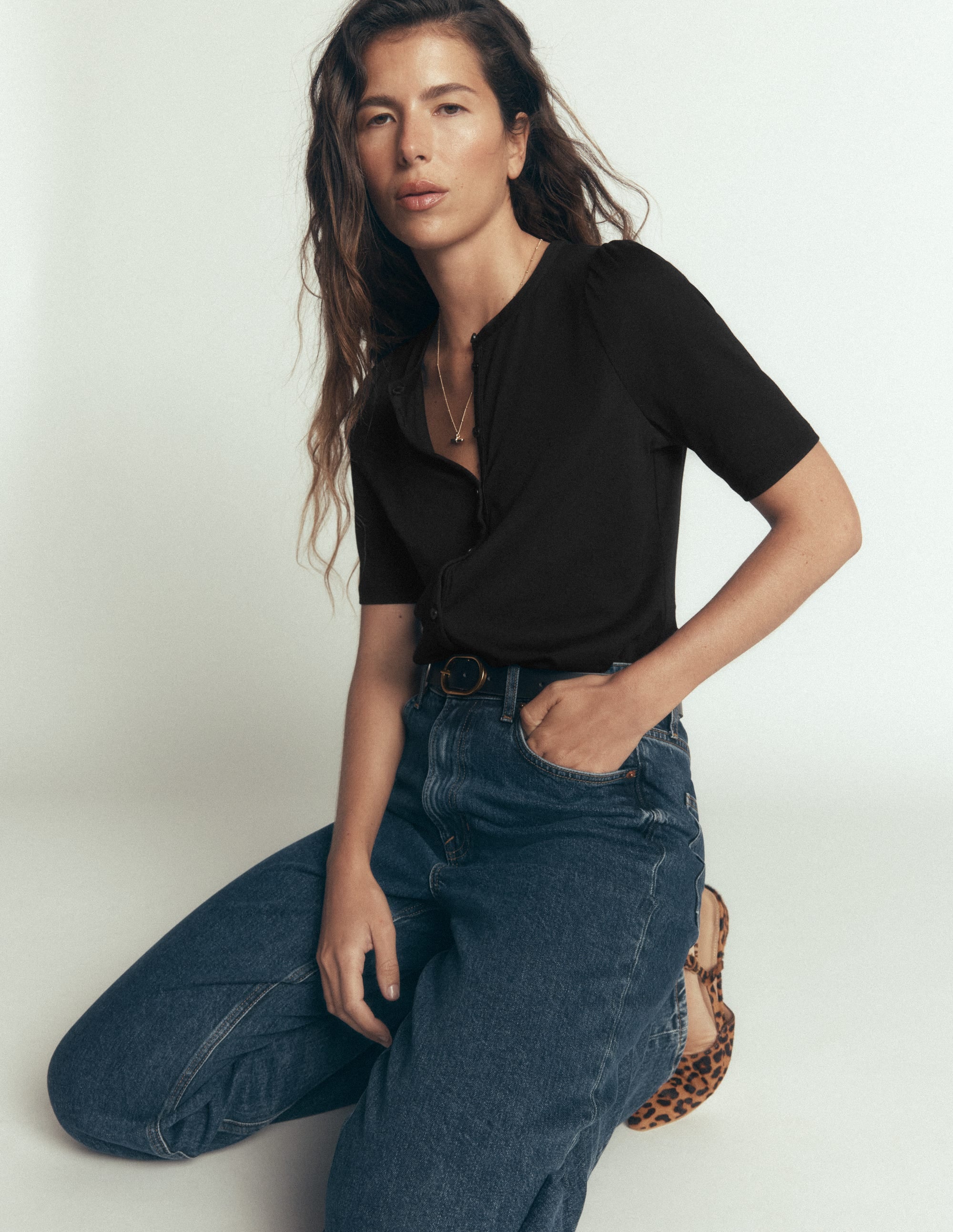Supersoft Short Puff Shirt-Black - Image 1