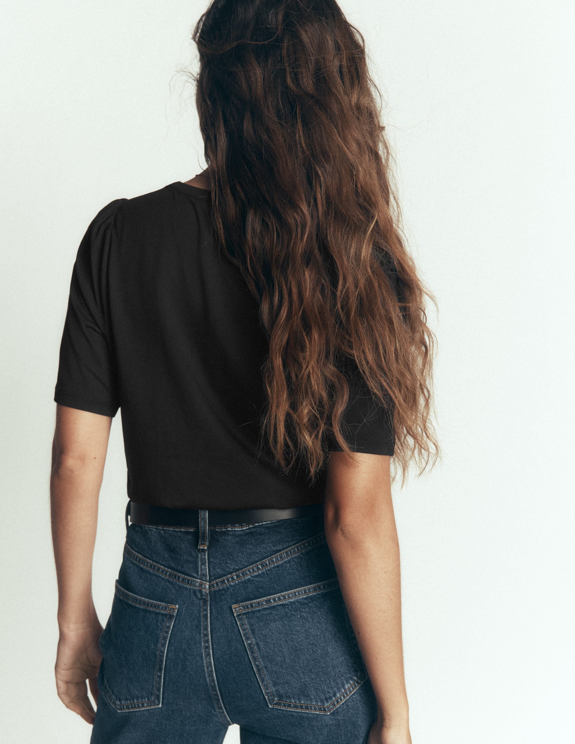 Supersoft Short Puff Shirt-Black - Image 3