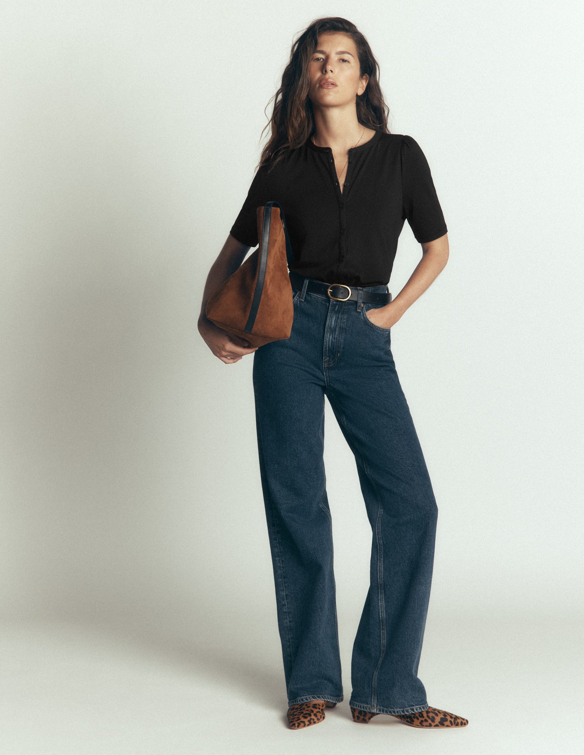 Supersoft Short Puff Shirt-Black-4