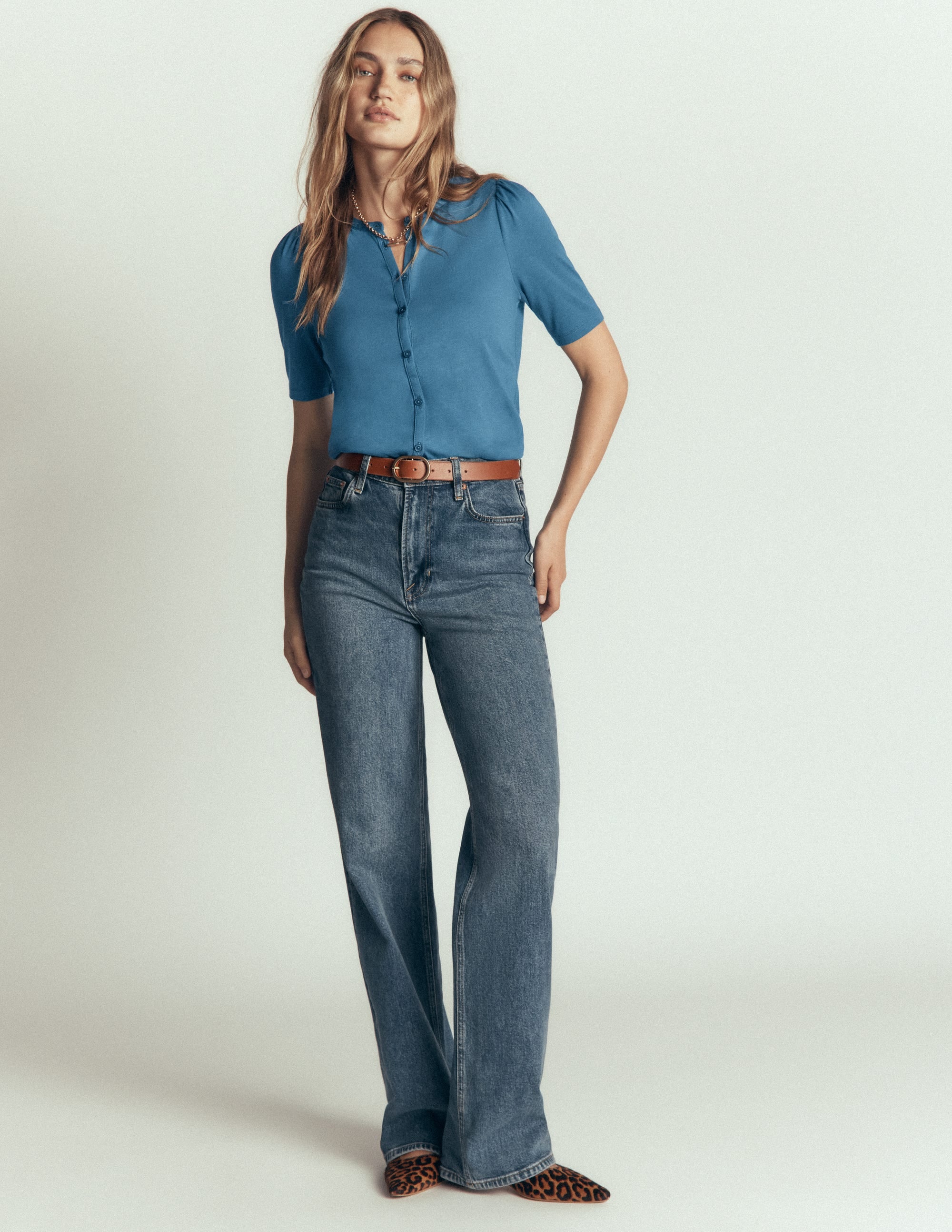 Supersoft Short Puff Shirt-Storm Blue - Image 2