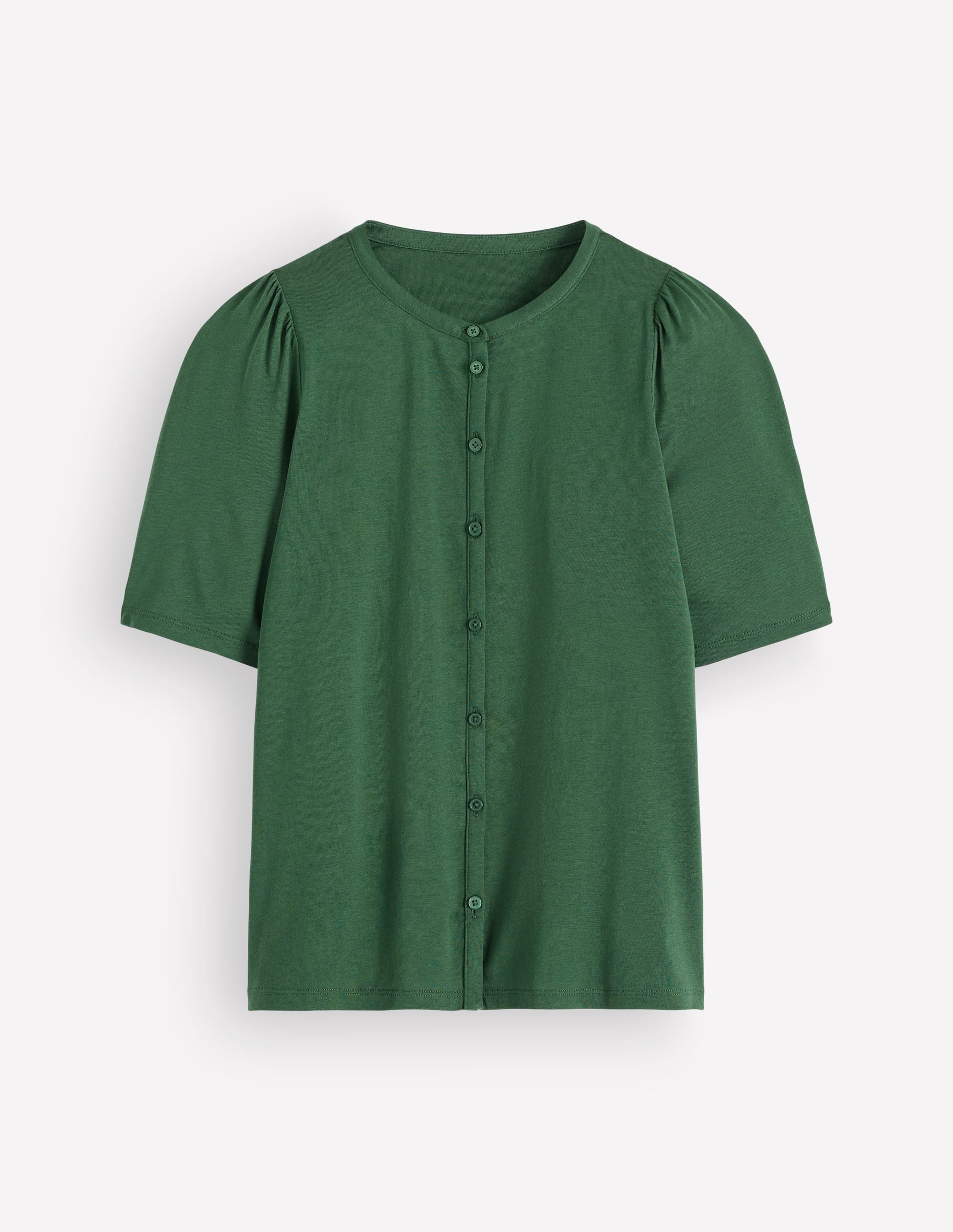 Supersoft Short Puff Shirt-Hunter Green - Image 8