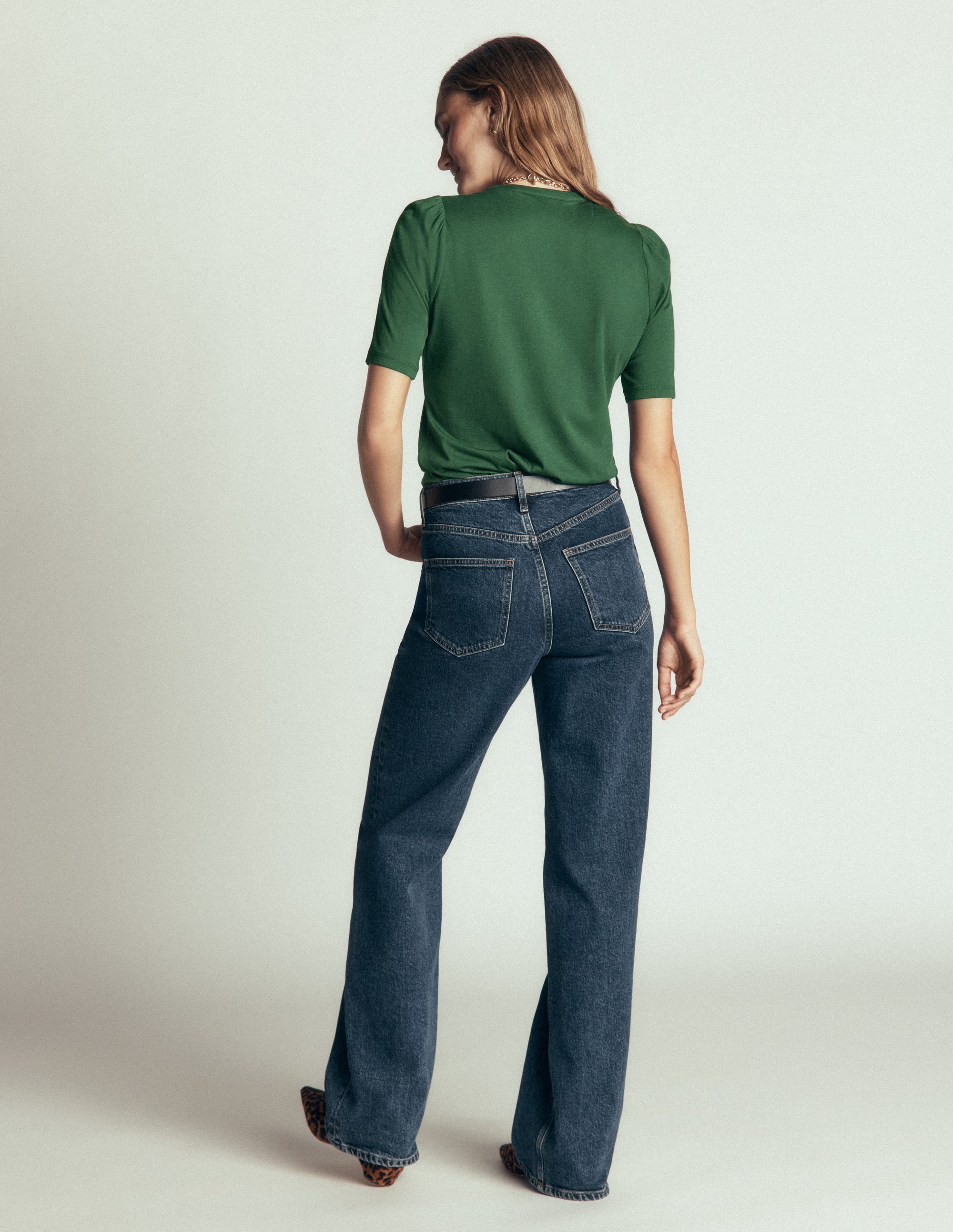 Supersoft Short Puff Shirt-Hunter Green - Image 7