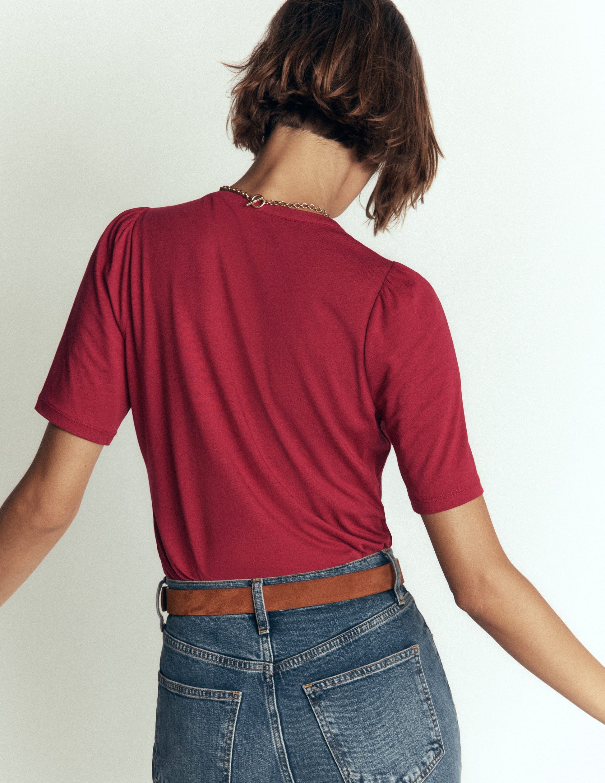 Supersoft Short Puff Shirt-Red Earth-3