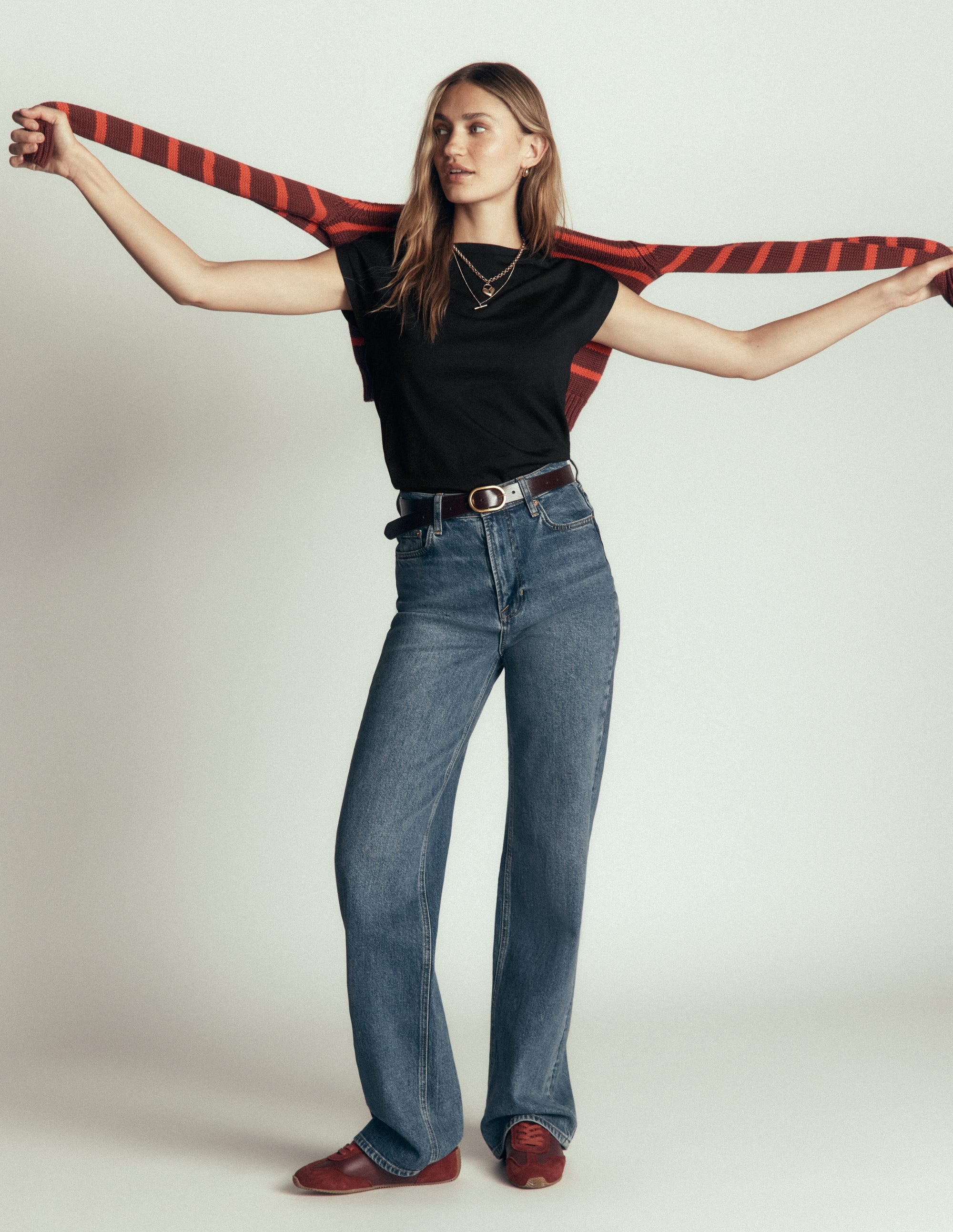 Supersoft Slash Neck T-Shirt-Black - Image 4