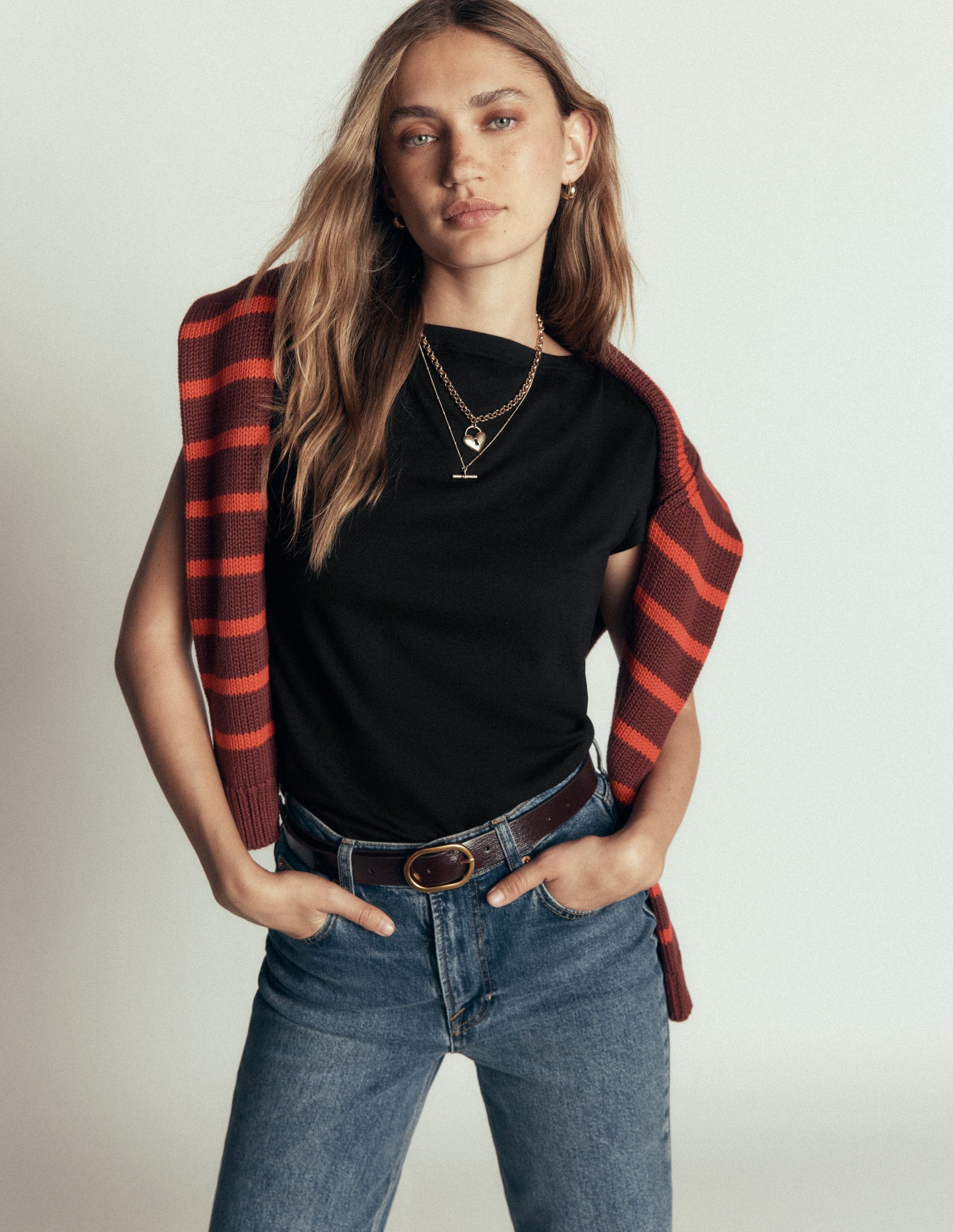 Supersoft Slash Neck T-Shirt-Black-5
