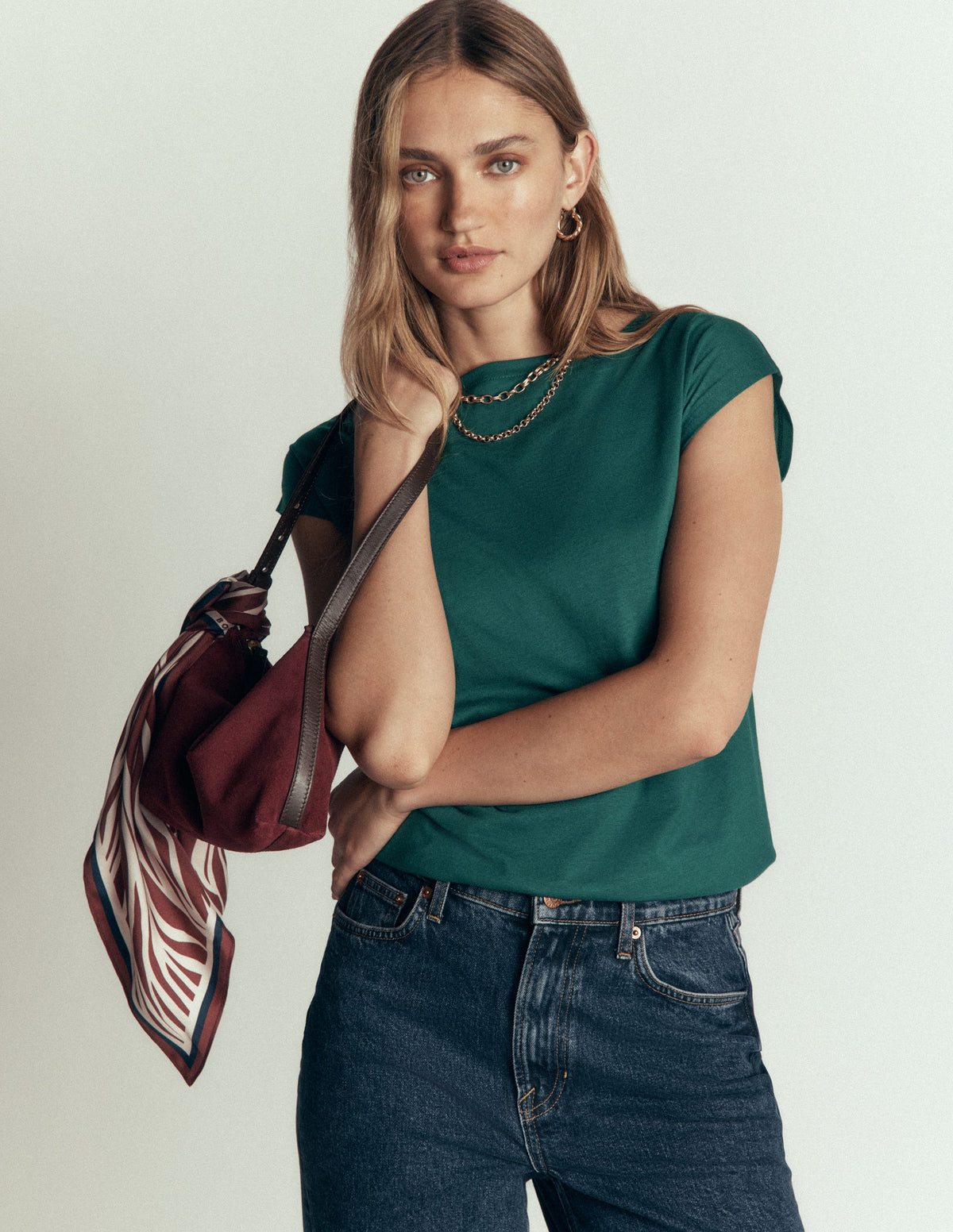 Supersoft Slash Neck T-Shirt-Midnight Teal-1