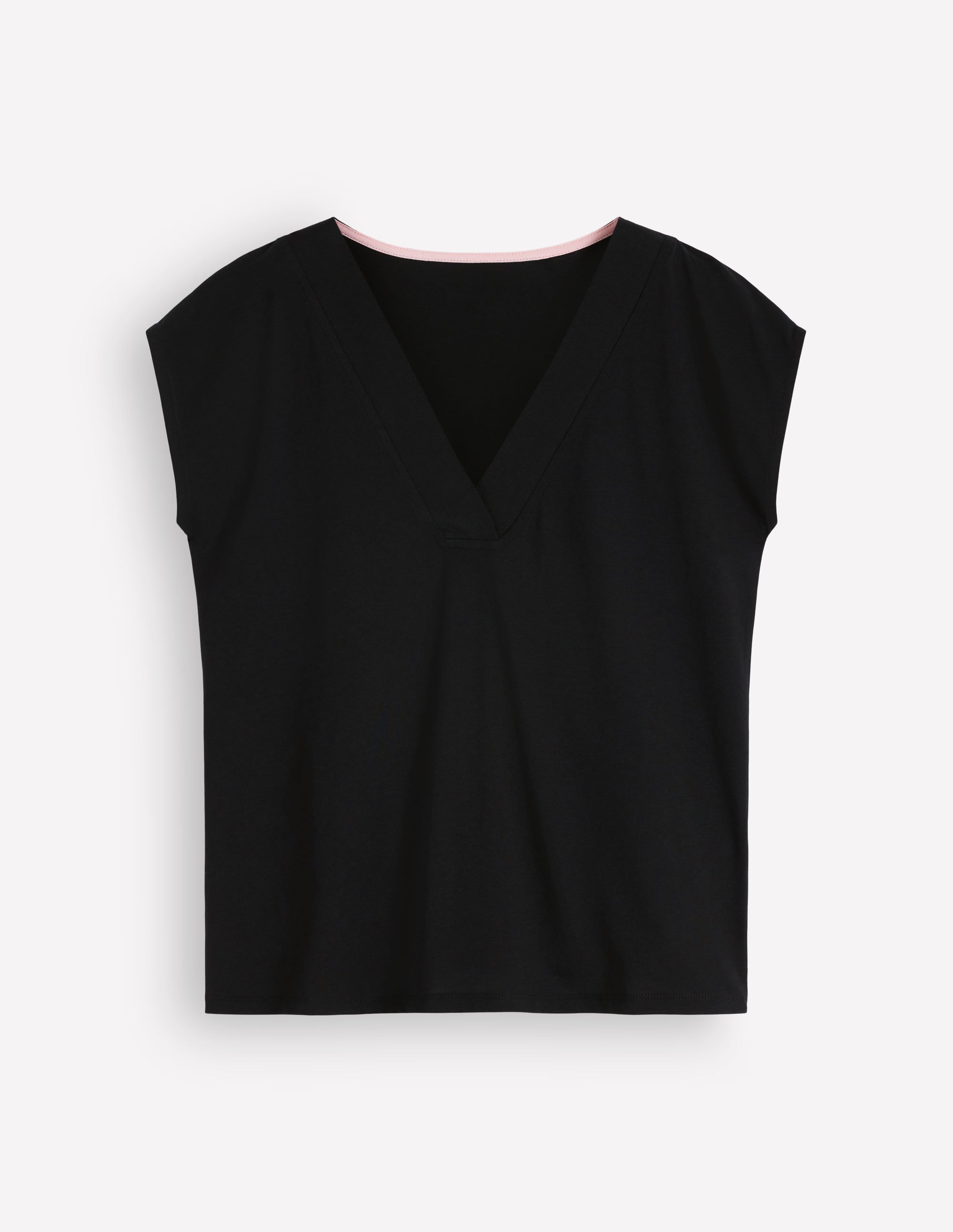 Supersoft V-neck T-shirt-Black - Image 6
