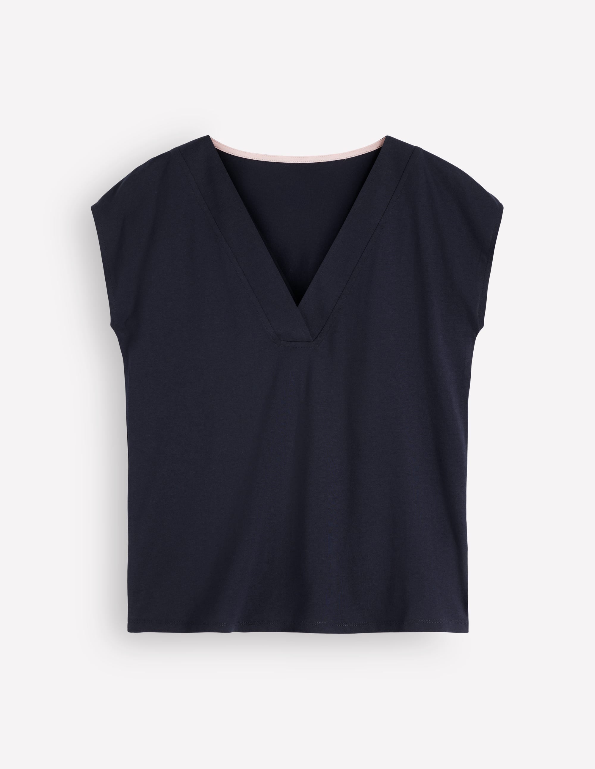 Supersoft V-neck T-shirt-Navy - Image 4