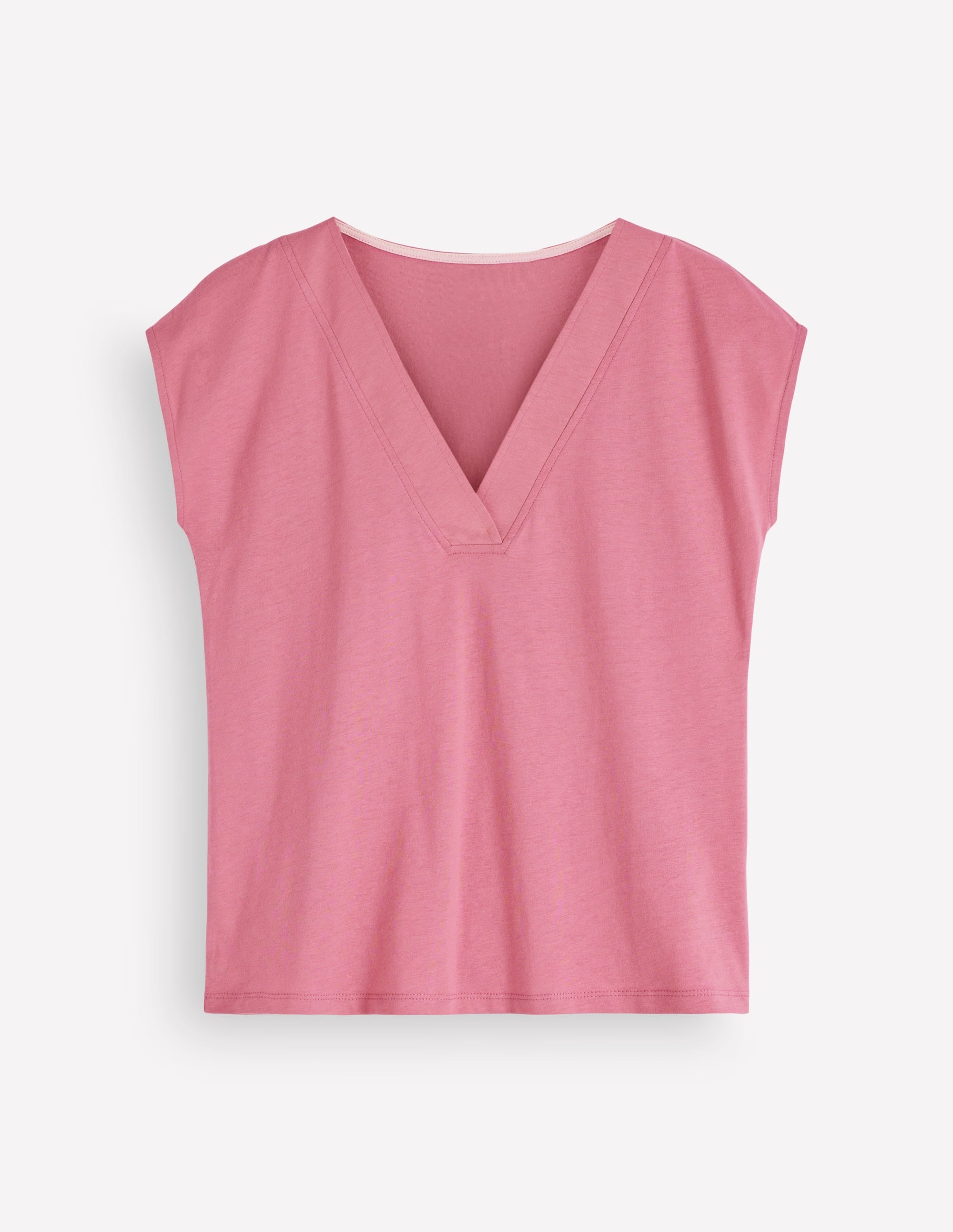 Supersoft V-neck T-shirt-Pink Heather - Image 5