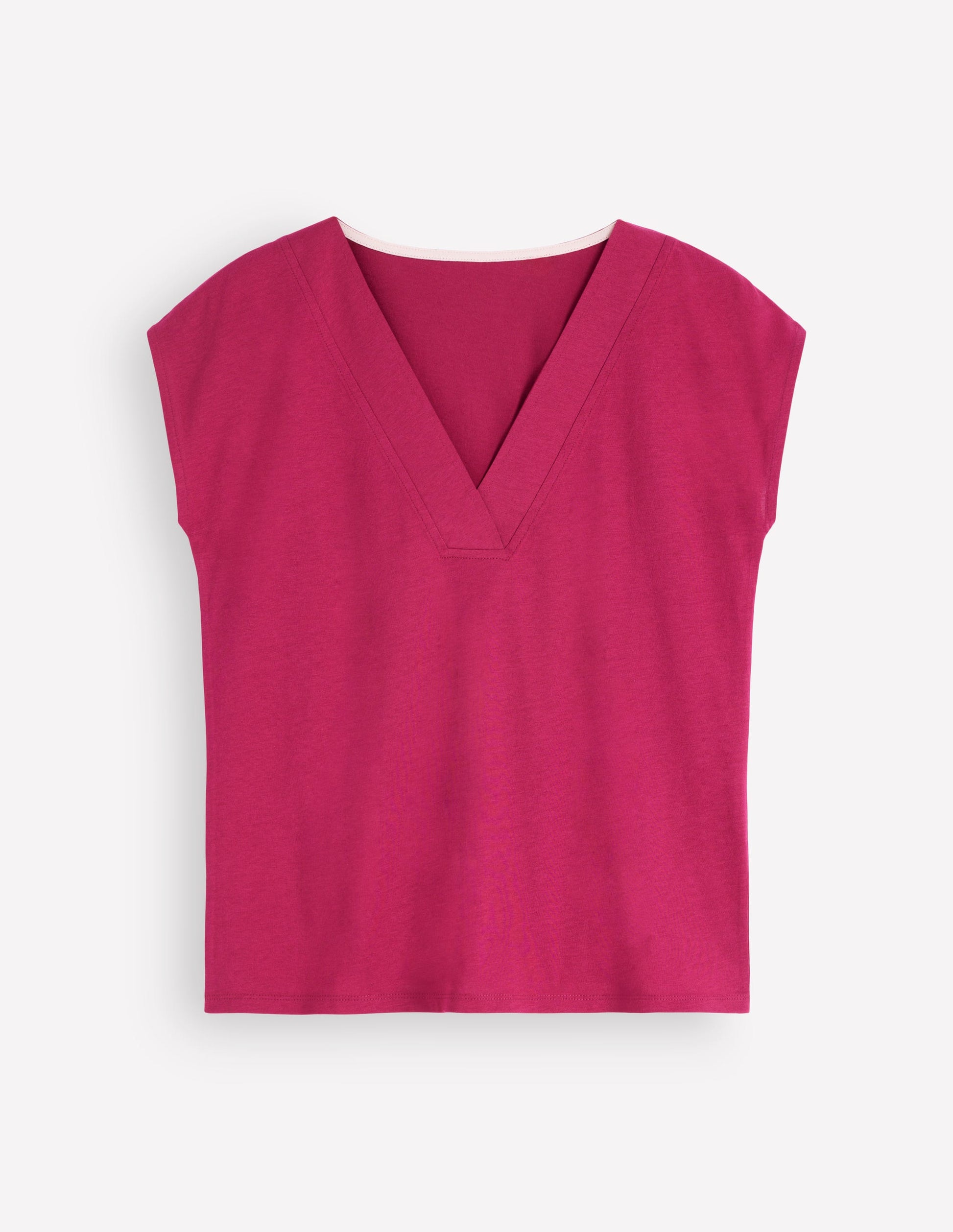 Supersoft V-neck T-shirt-Beet Red-6