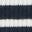 Ribbed Cotton T-Shirt-Ivory and Navy Stripe