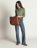 Iris Puff Sleeve Mariner-Chive and Ivory Stripe