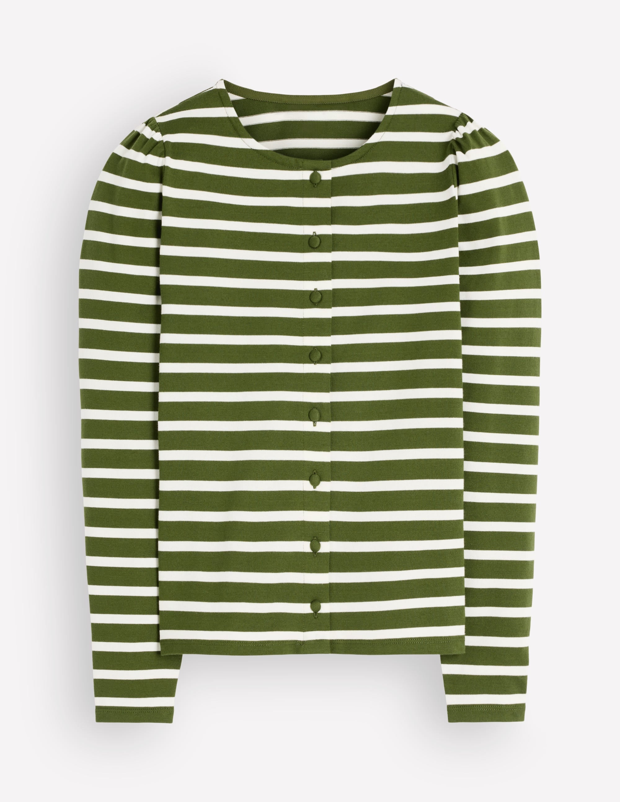 Iris Puff Sleeve Mariner-Chive and Ivory Stripe - Image 5