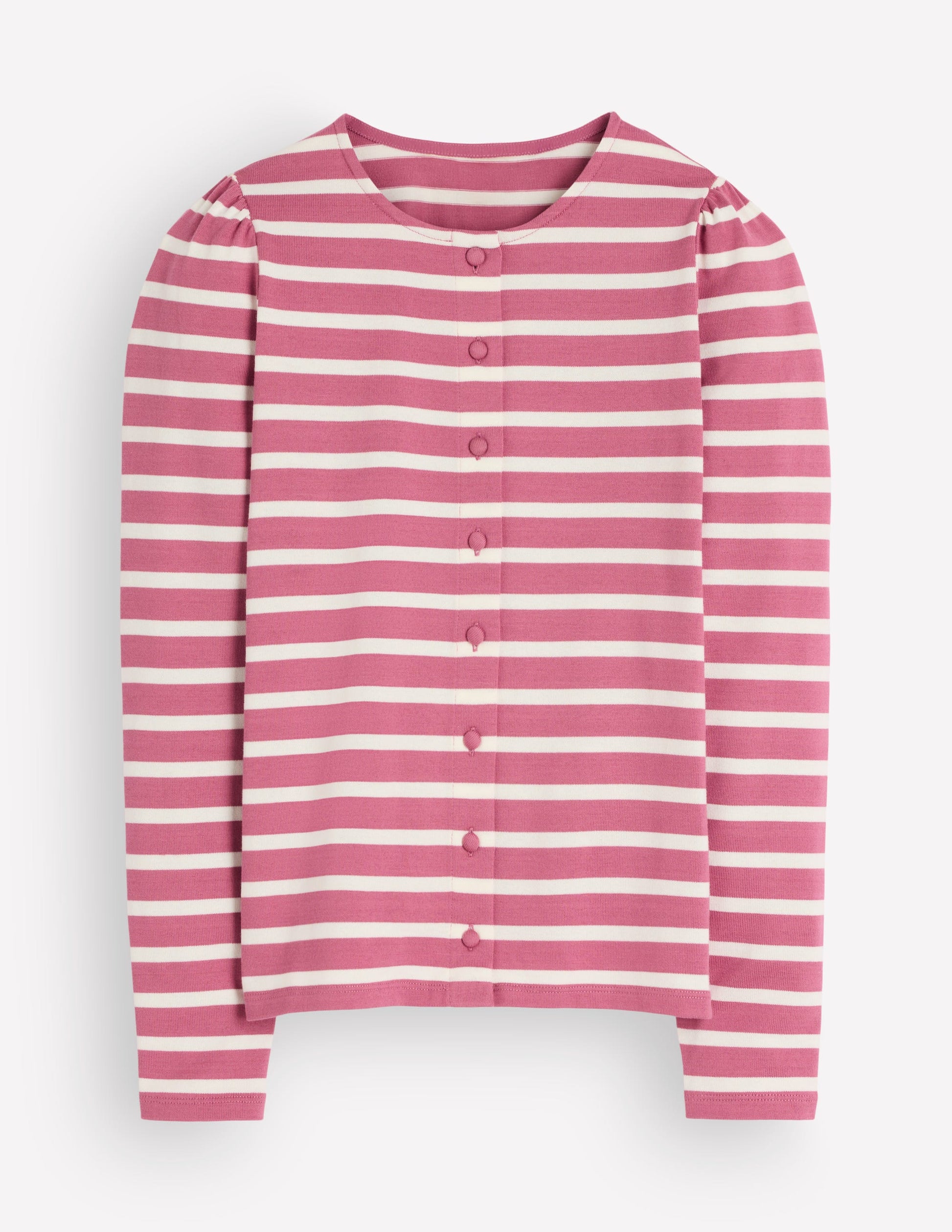 Iris Puff Sleeve Mariner-Heather Rose and Ivory Stripe-6