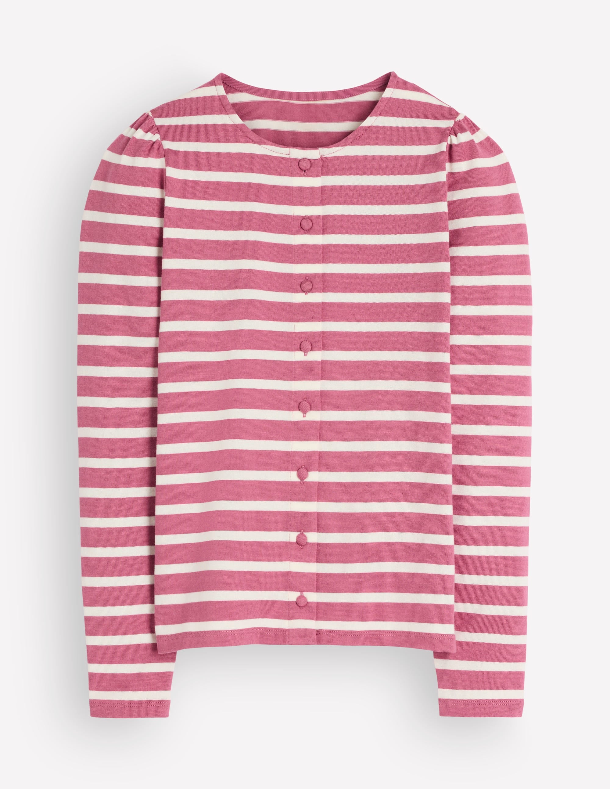 Iris Puff Sleeve Mariner-Heather Rose and Ivory Stripe - Image 6