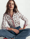 The New Sienna Cotton Shirt-Papyrus, Delicate Garden