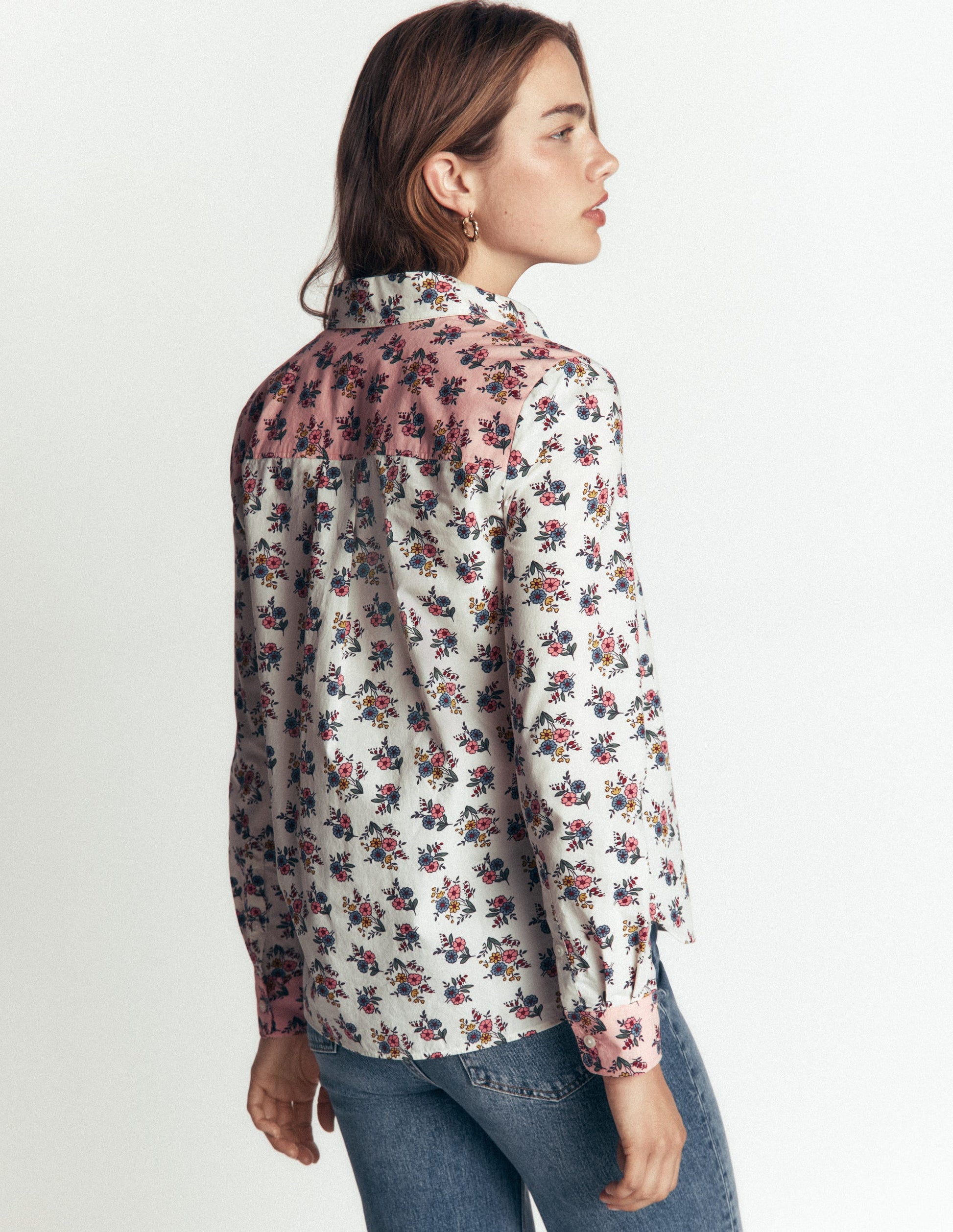 The New Sienna Cotton Shirt-Papyrus, Delicate Garden-3