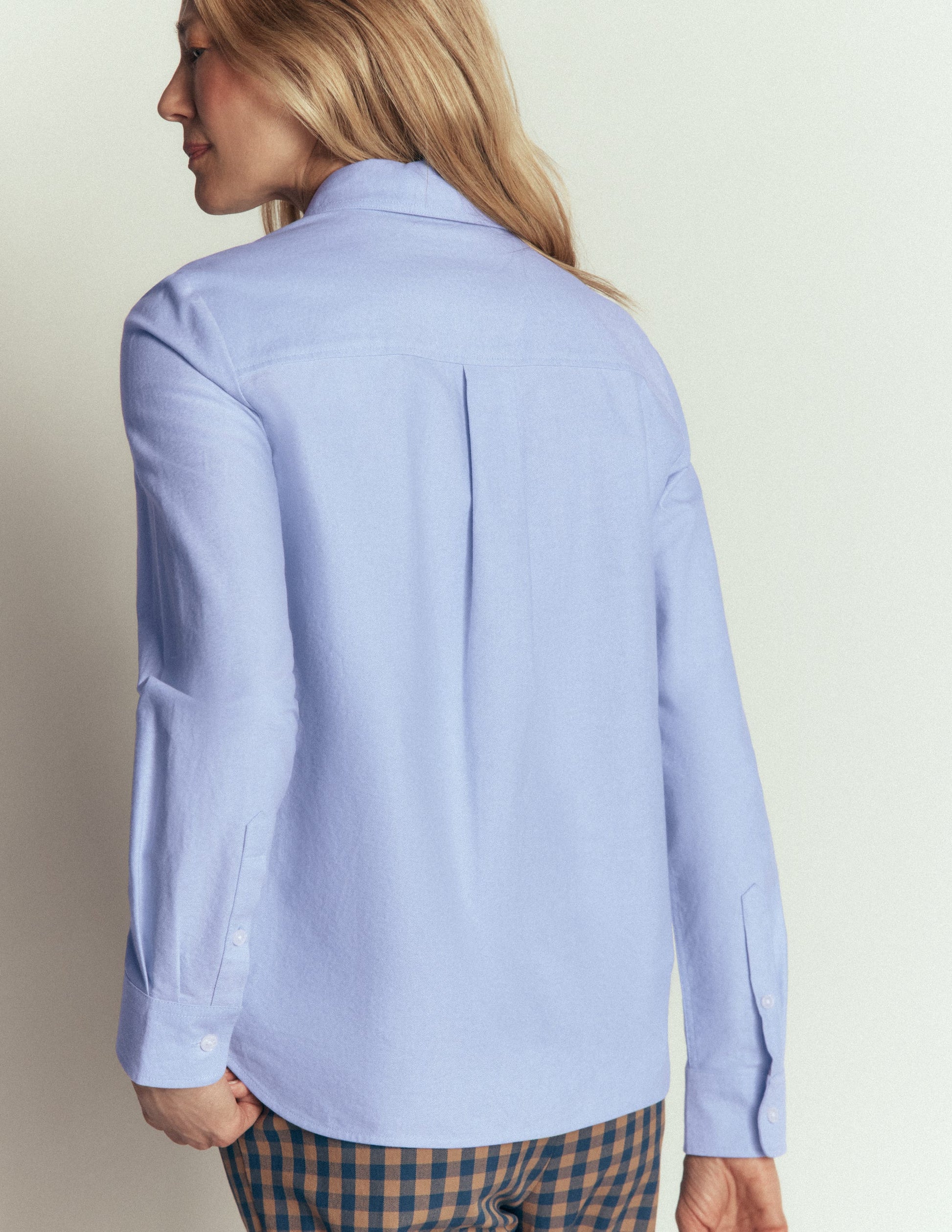 The New Sienna Cotton Shirt-Blue Oxford-2