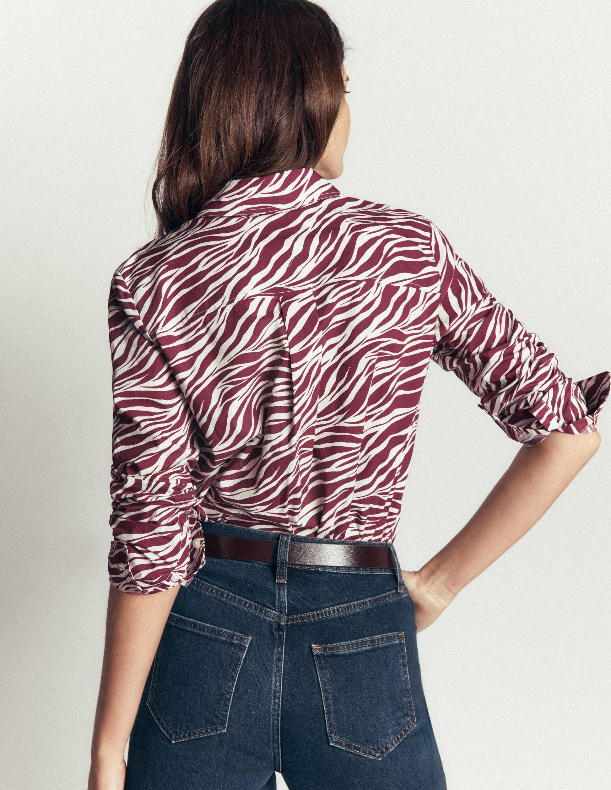 The New Sienna Cotton Shirt-Chestnut, Zebra Swirl-3