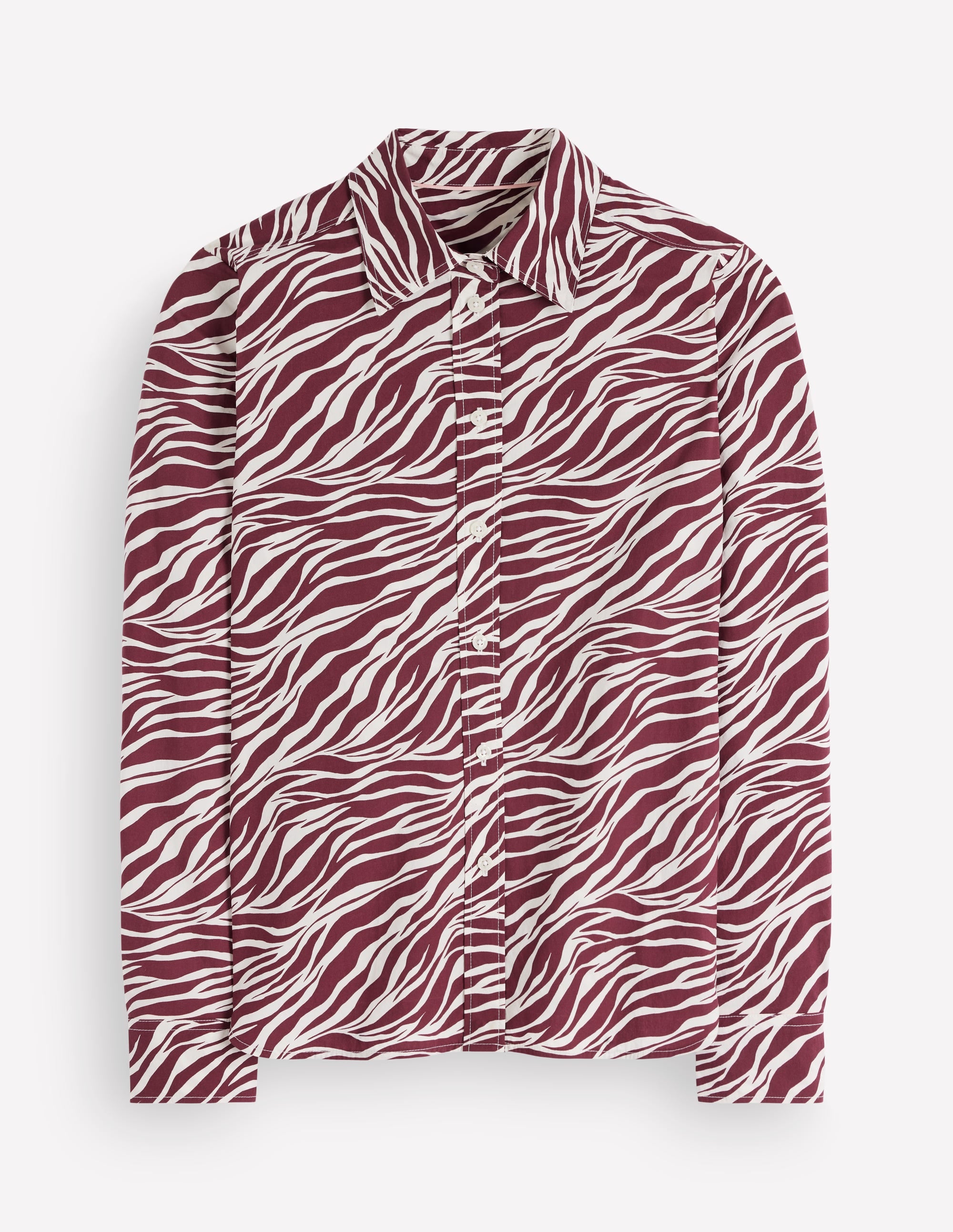 The New Sienna Cotton Shirt-Chestnut, Zebra Swirl - Image 5