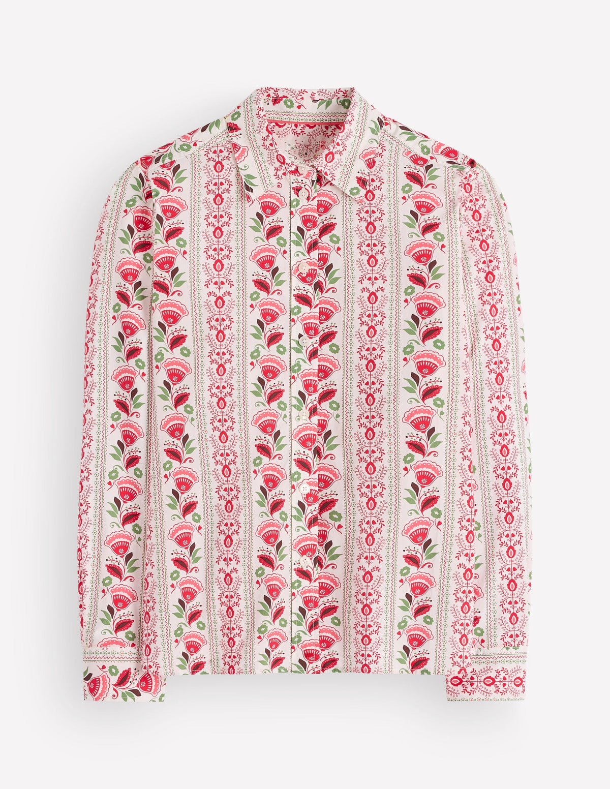 The New Sienna Cotton Shirt-Ivory, Petal Trail - Image 6