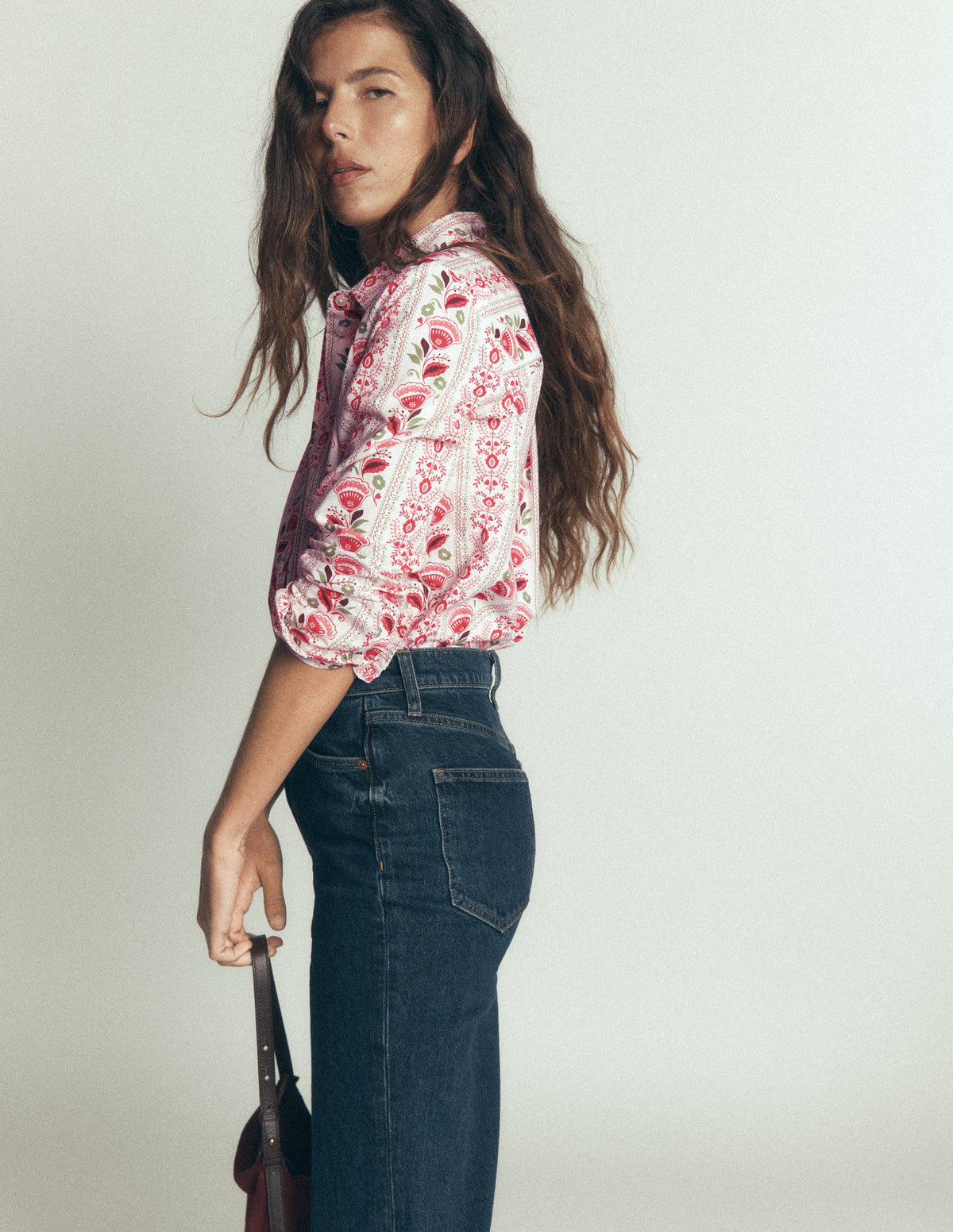 The New Sienna Cotton Shirt-Ivory, Petal Trail - Image 4