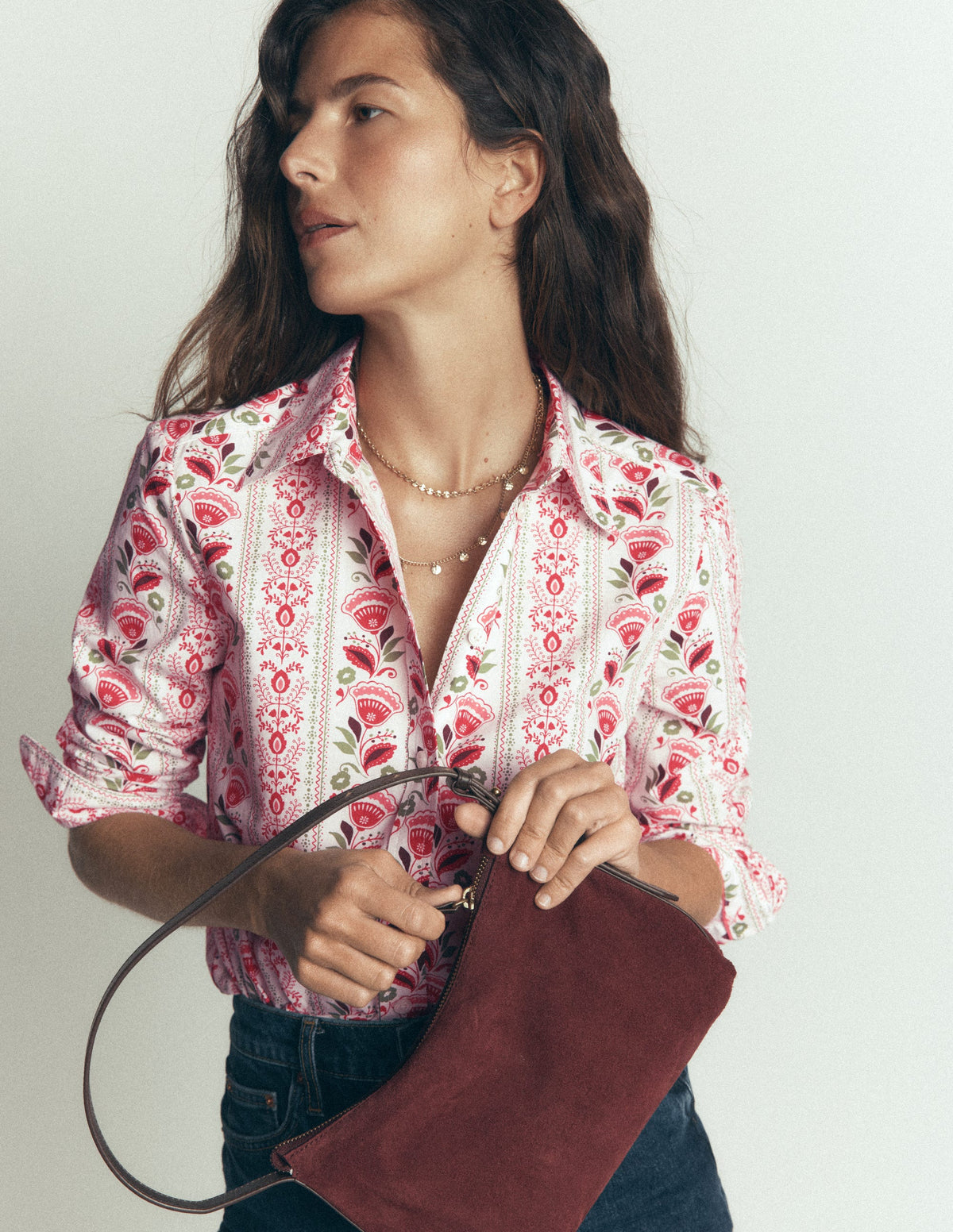 The New Sienna Cotton Shirt-Ivory, Petal Trail - Image 5