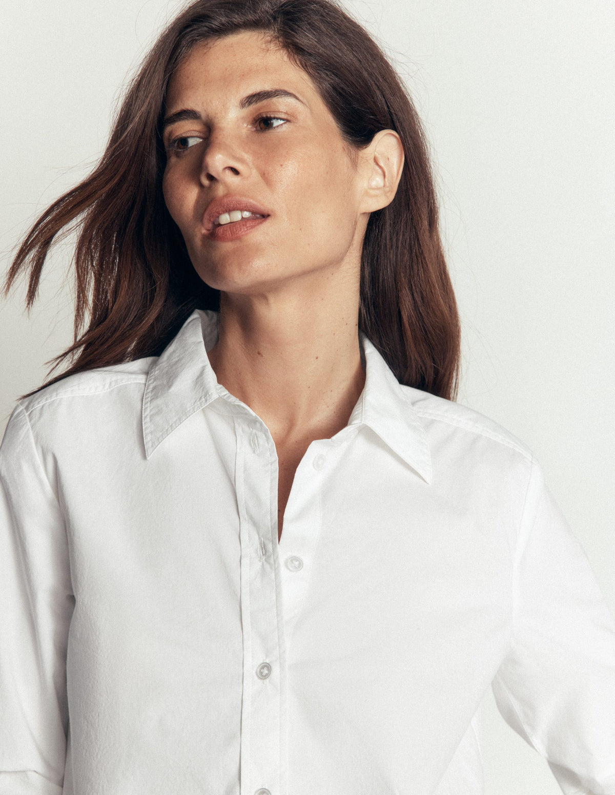 The New Sienna Cotton Shirt-White-2