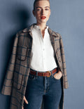 Sienna Frill Cotton Shirt-White