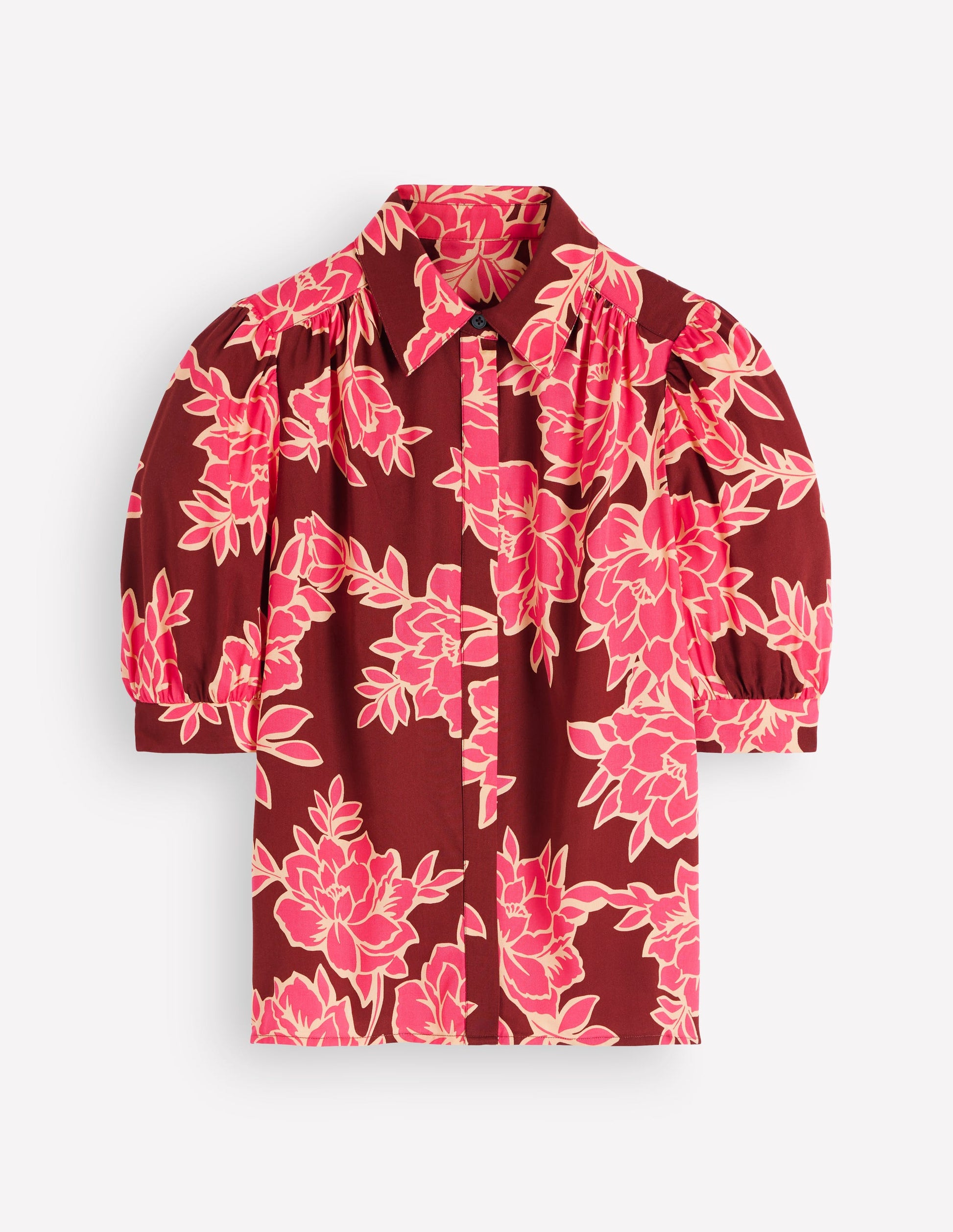 Penelope Viscose Top-Bright Rouge, Enchanted Peony-7