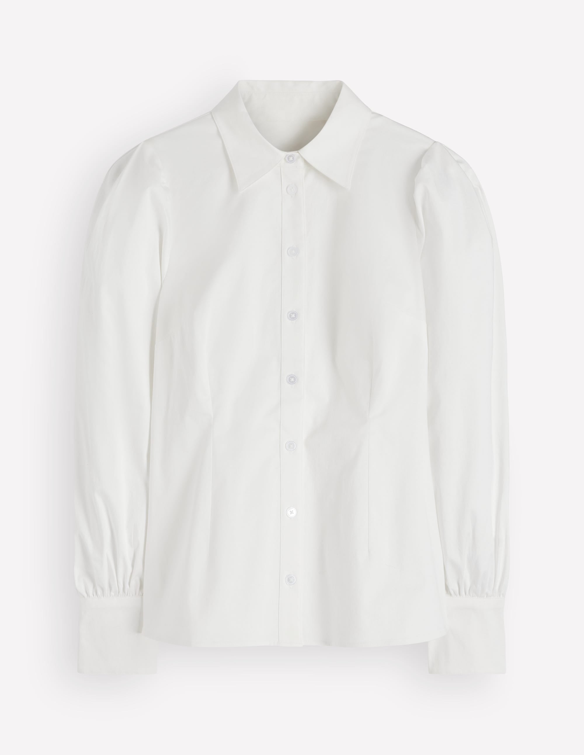 Volume Sleeve Shirt-White - Image 6