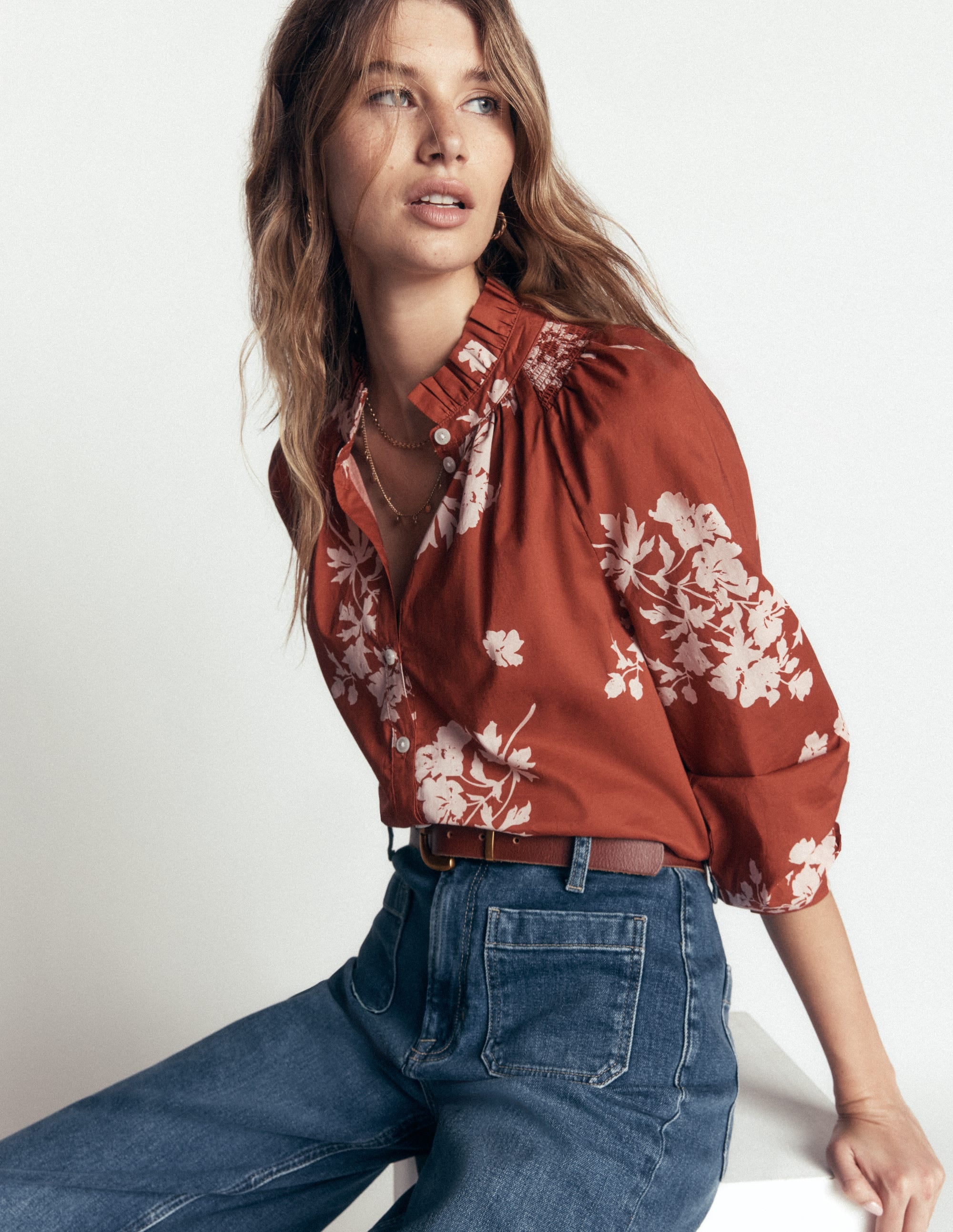 Erica Cotton Frill Top
