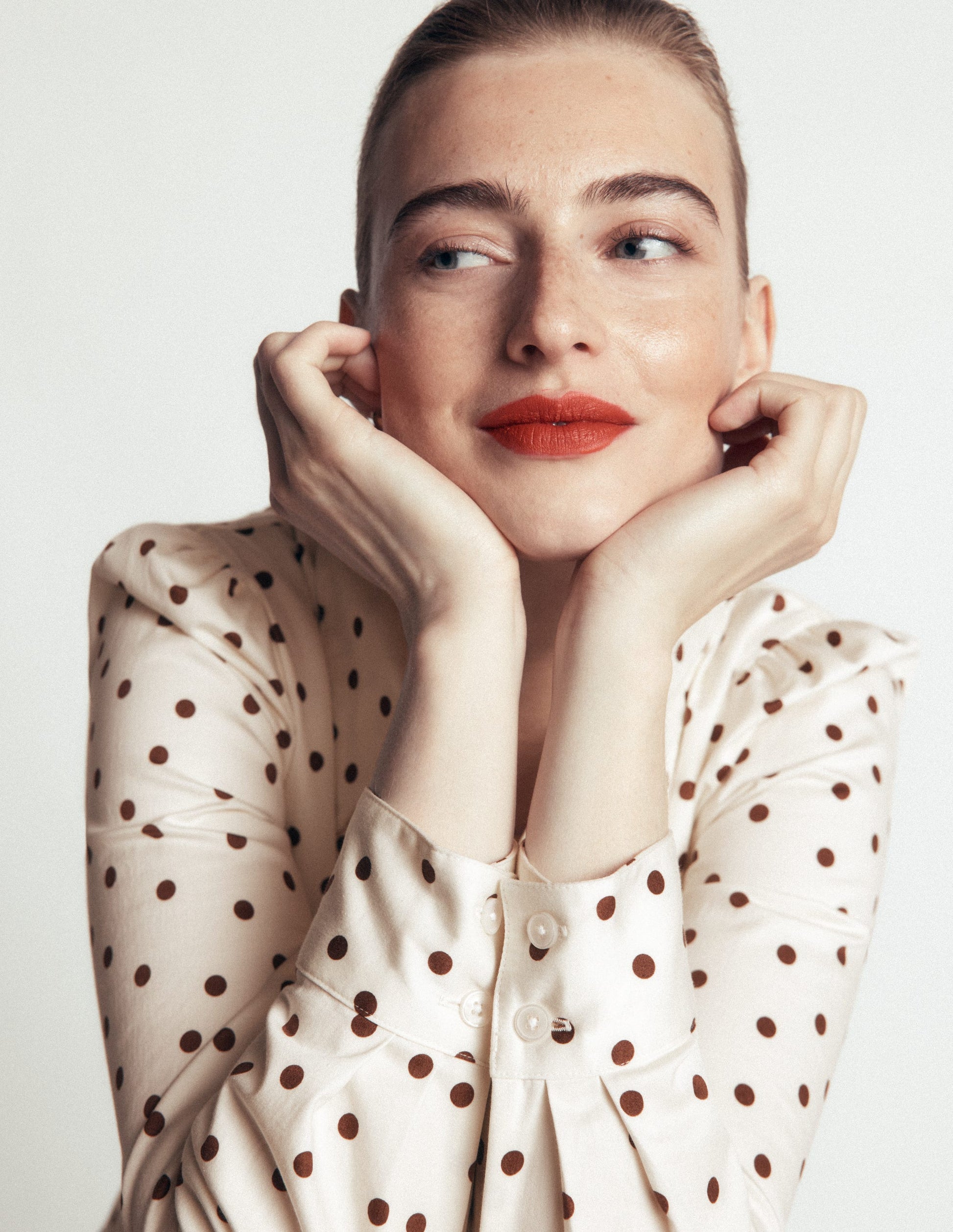 Julia Darted Cotton Shirt-Ivory, Boden Spot-2