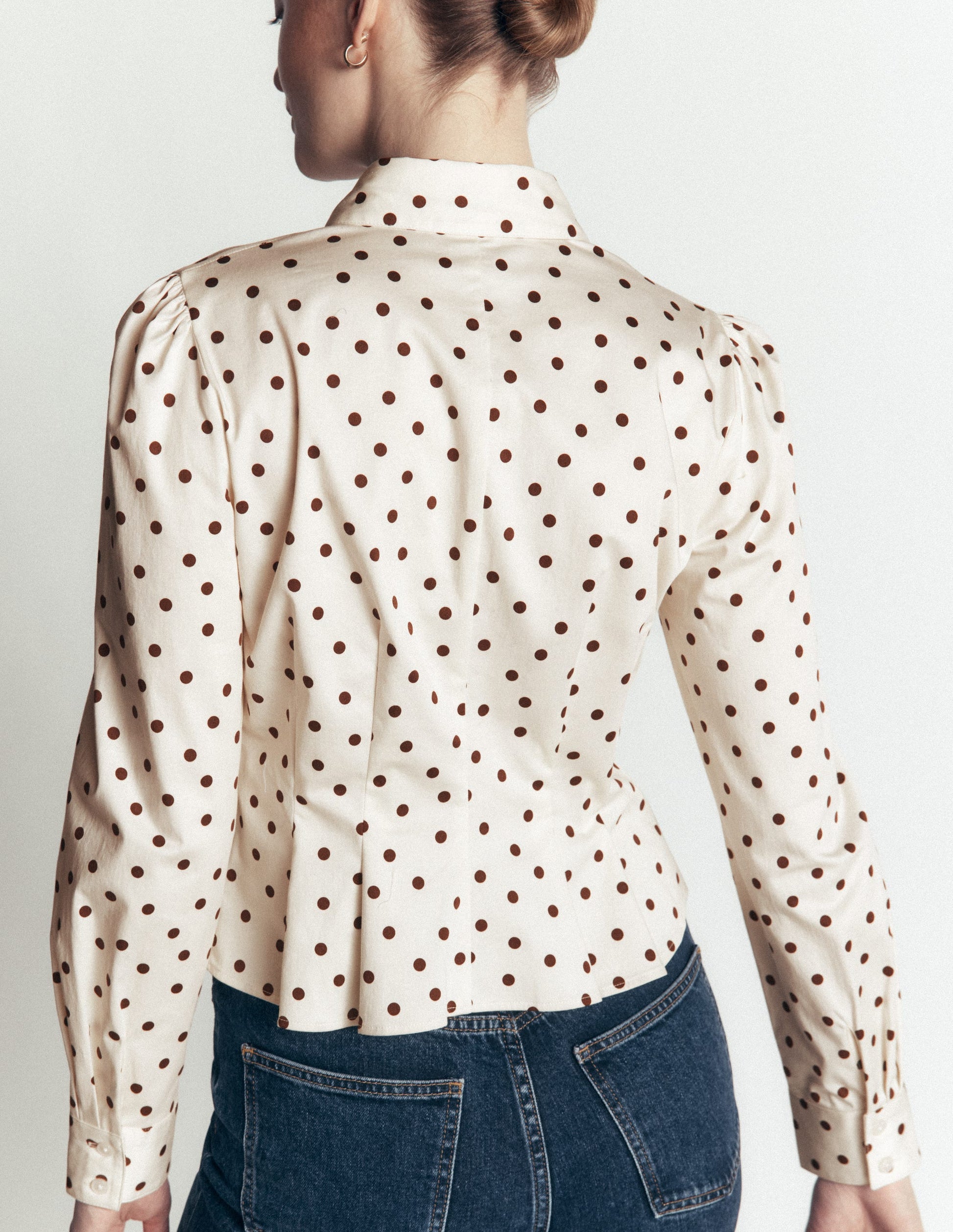 Julia Darted Cotton Shirt-Ivory, Boden Spot-3